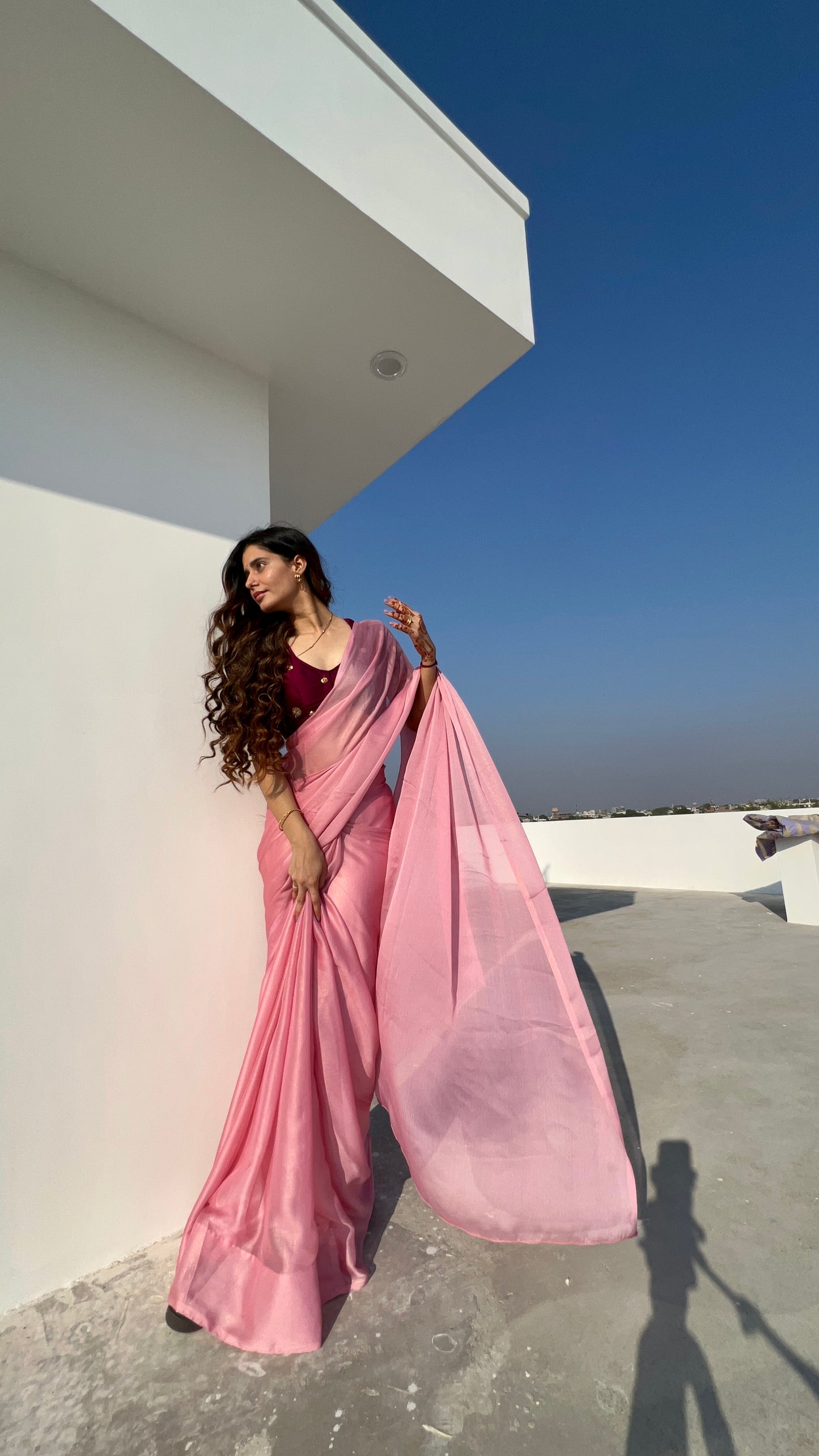 Latest satin designer saree
