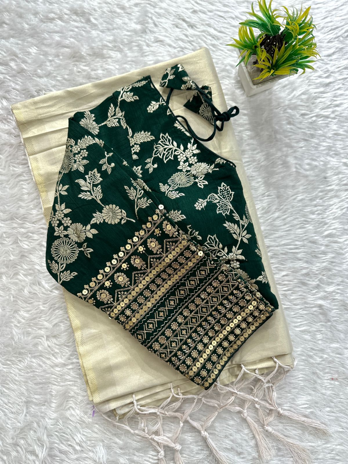 Soft organza tissue silk saree