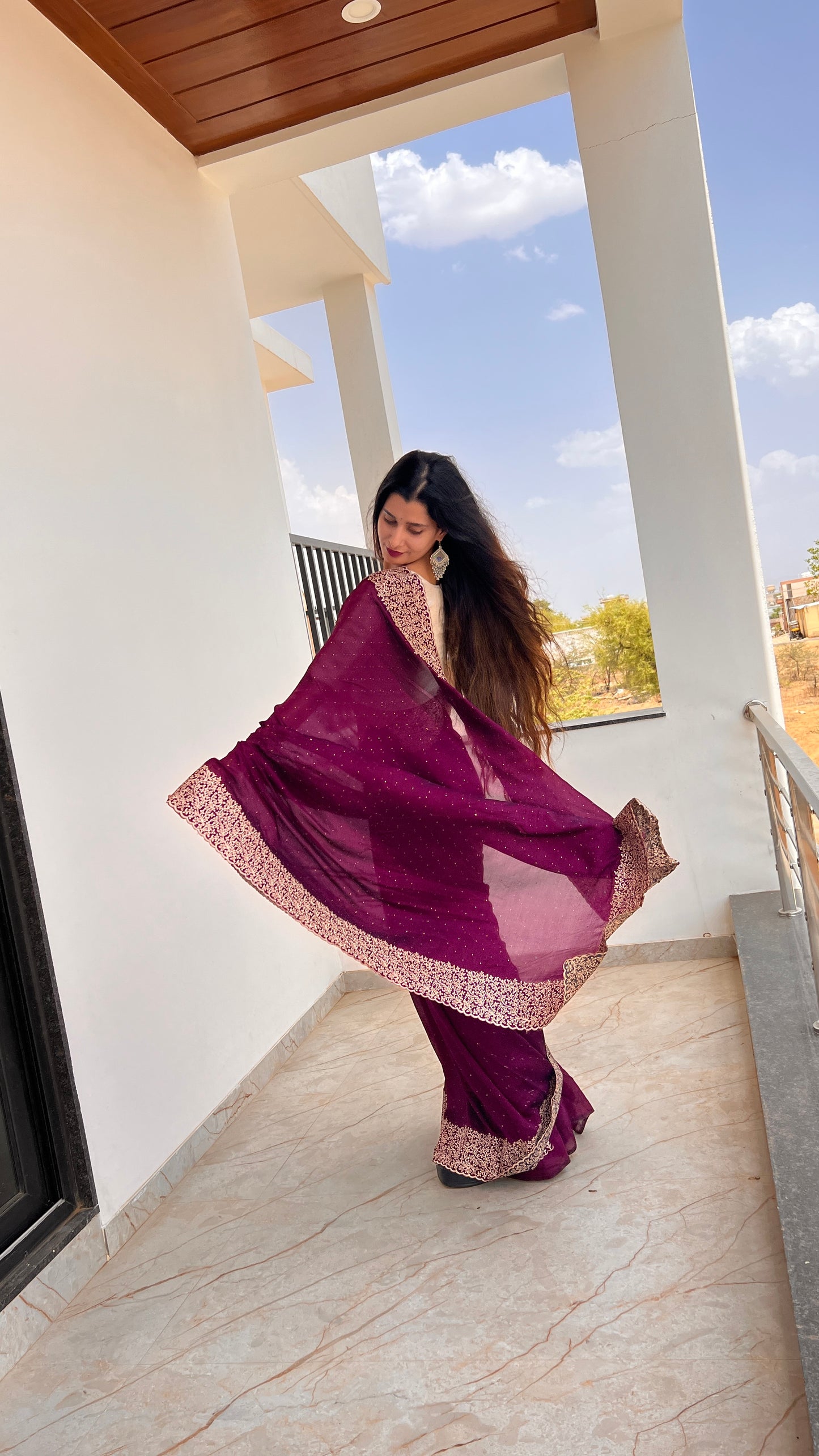 HEAVY BLOOMING VICHITRA SILK SAREE