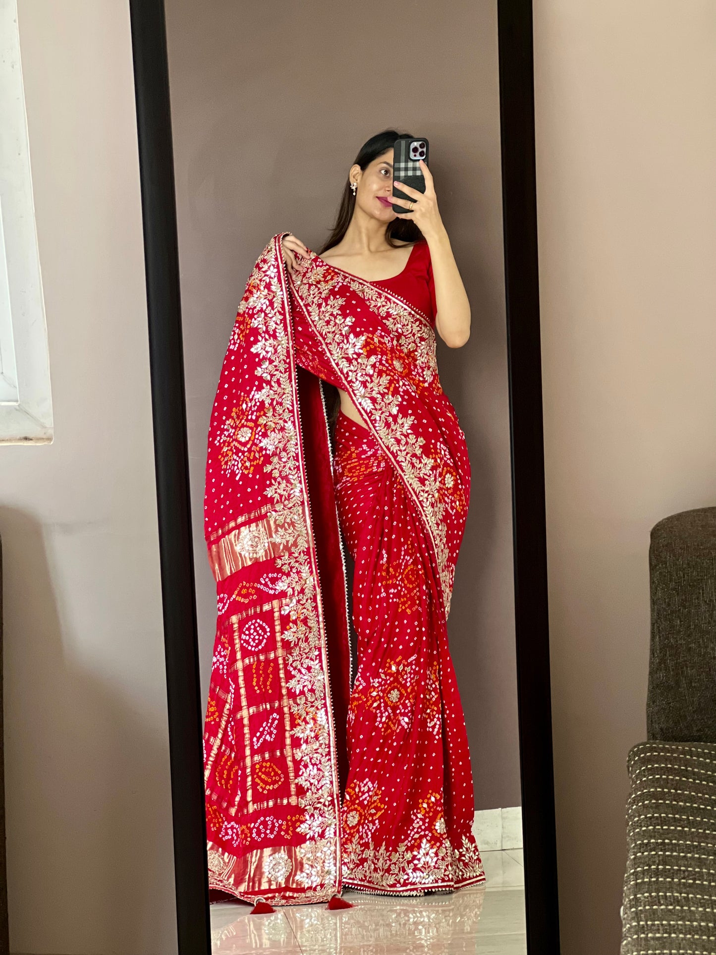 Karwachauth Special. Pure Gaji Silk saree