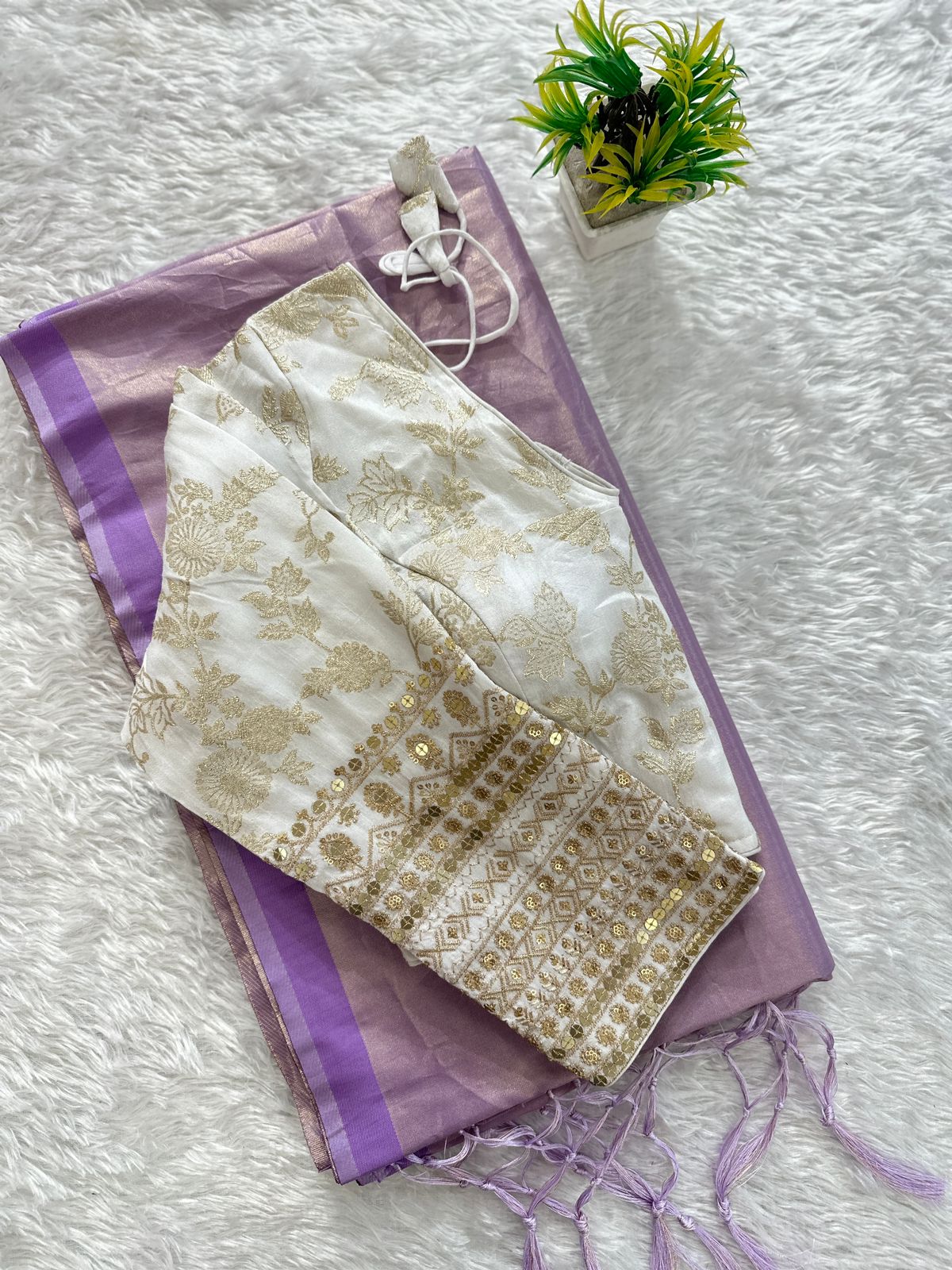 Soft organza tissue silk saree