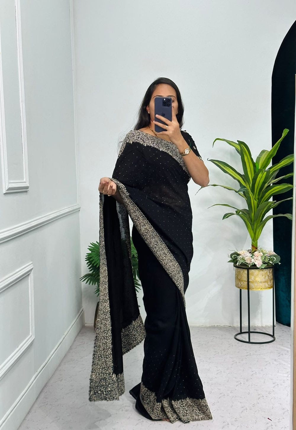 HEAVY BLOOMING VICHITRA SILK SAREE