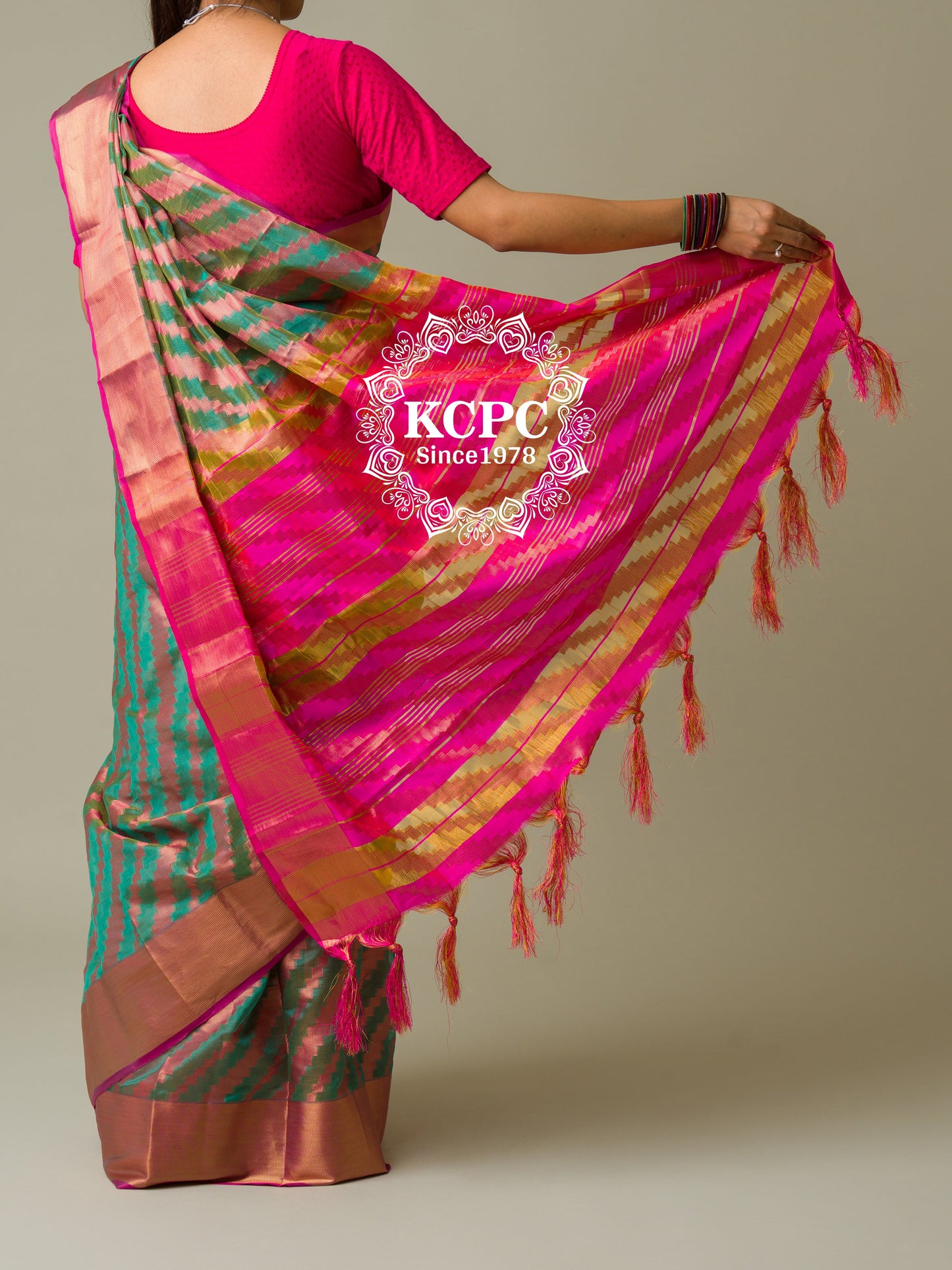 Pure Organza Silk Chit Palu Zari Weaving Saree
