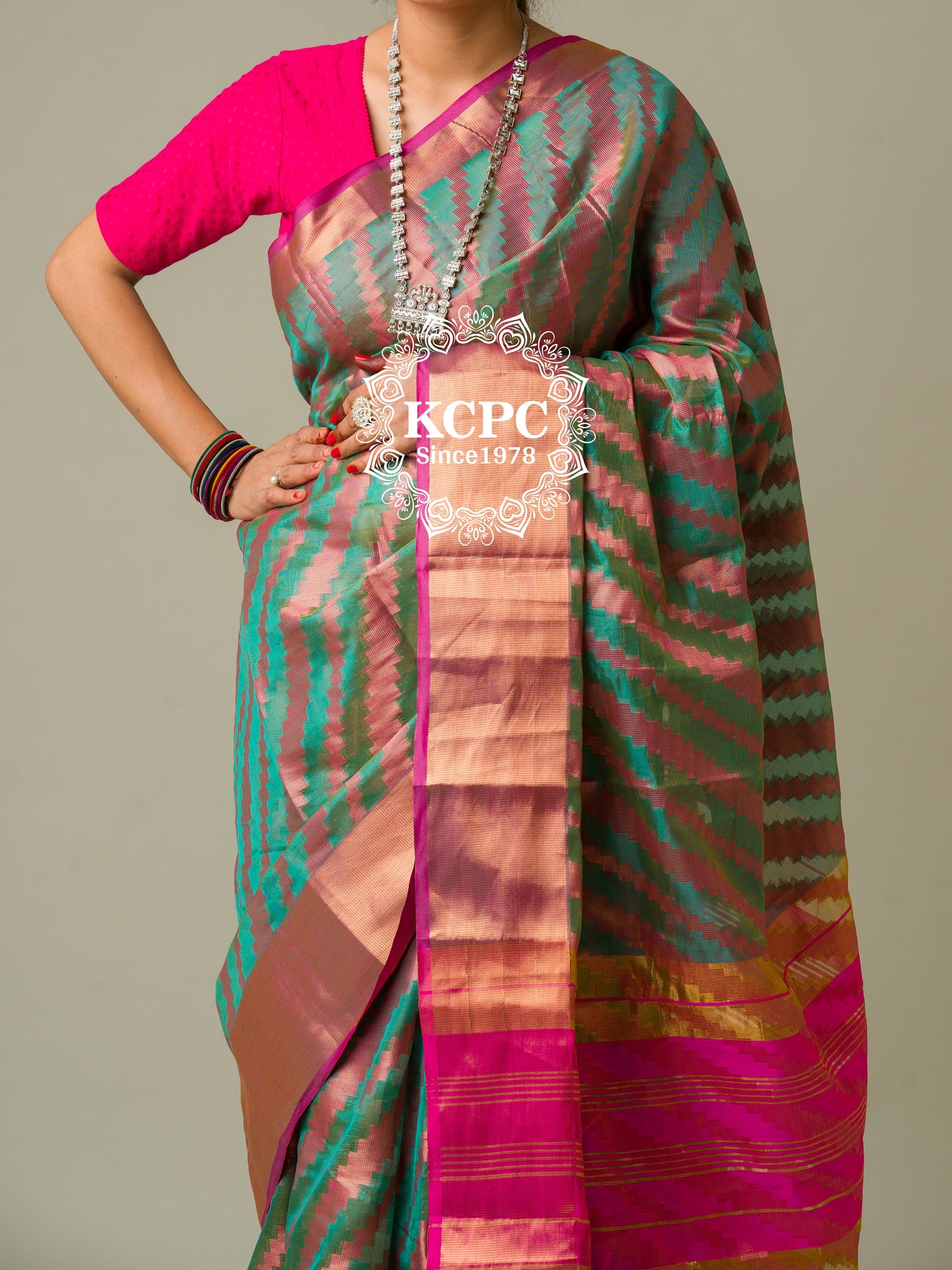 Pure Organza Silk Chit Palu Zari Weaving Saree