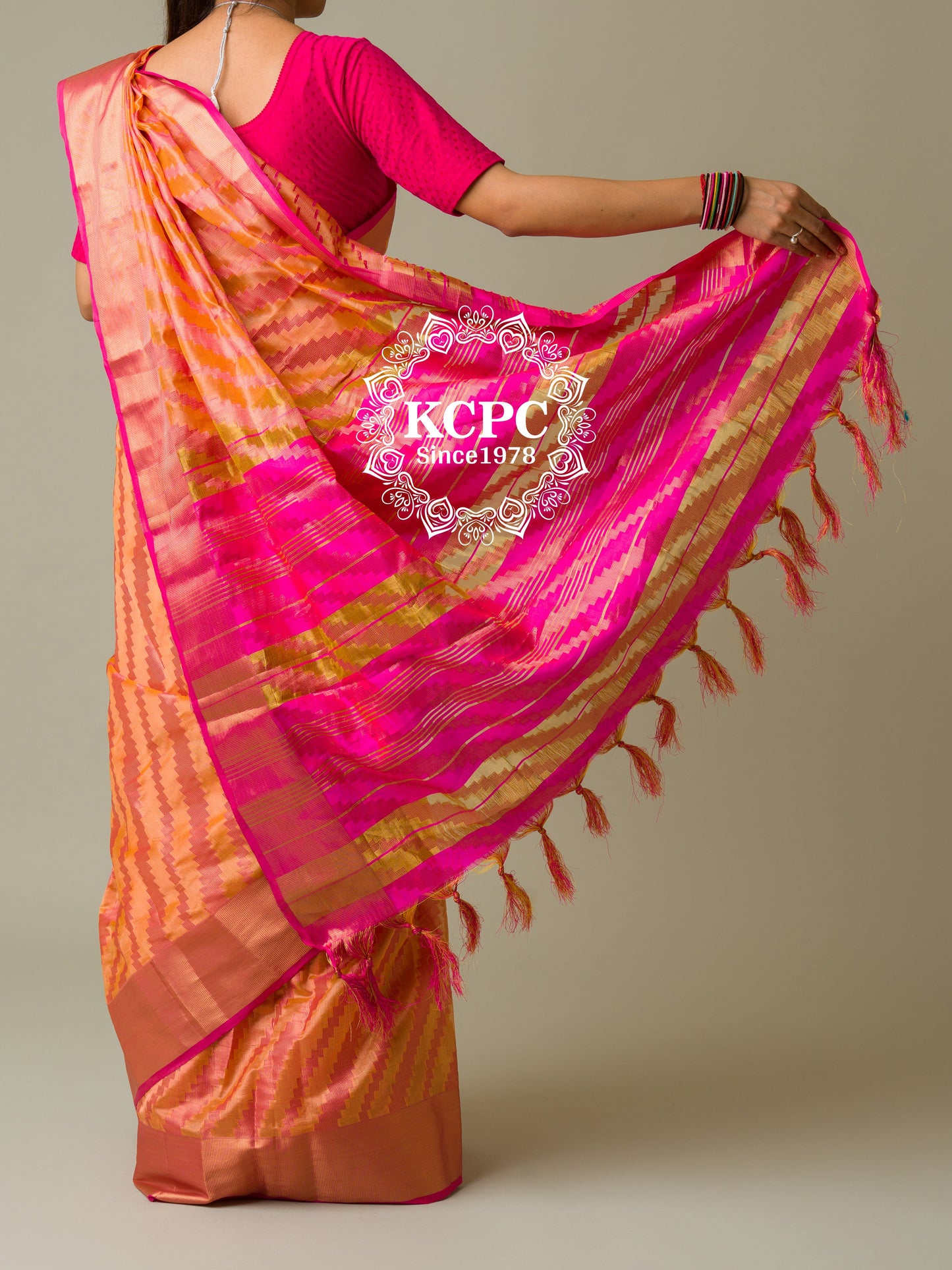 Pure Organza Silk Chit Palu Zari Weaving Saree