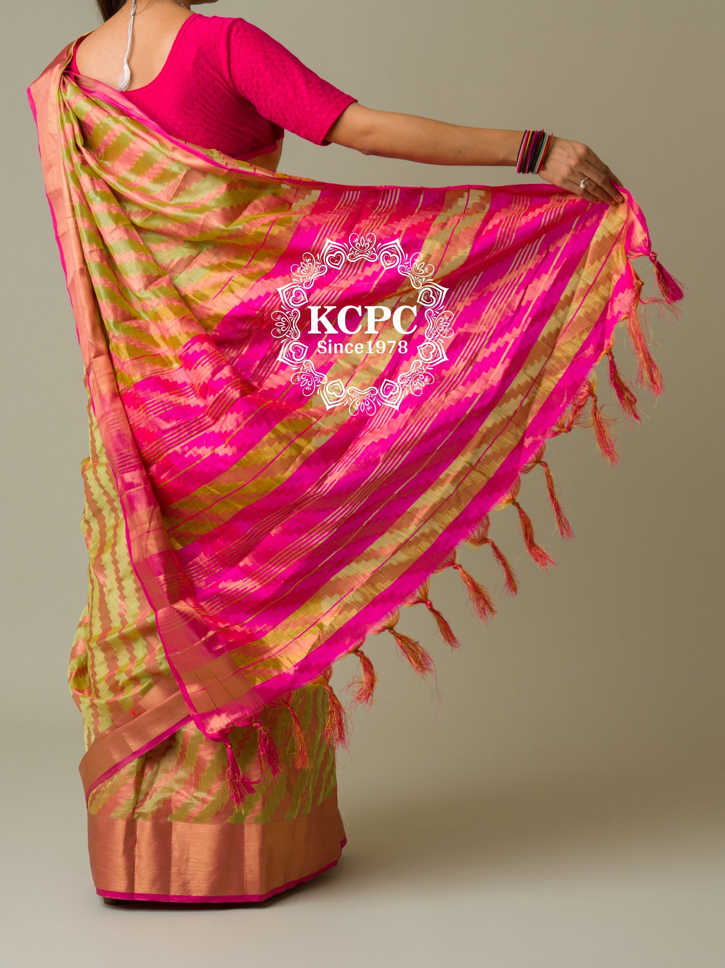 Pure Organza Silk Chit Palu Zari Weaving Saree