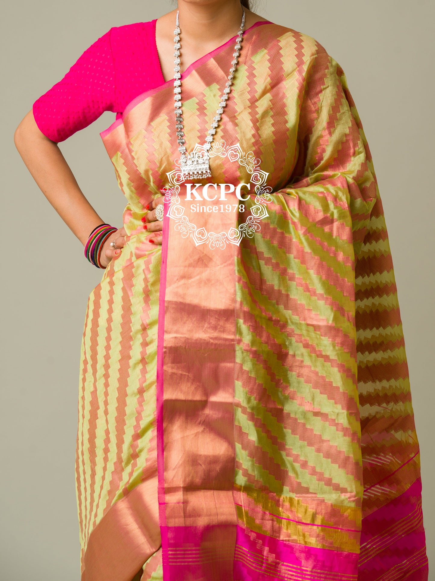 Pure Organza Silk Chit Palu Zari Weaving Saree