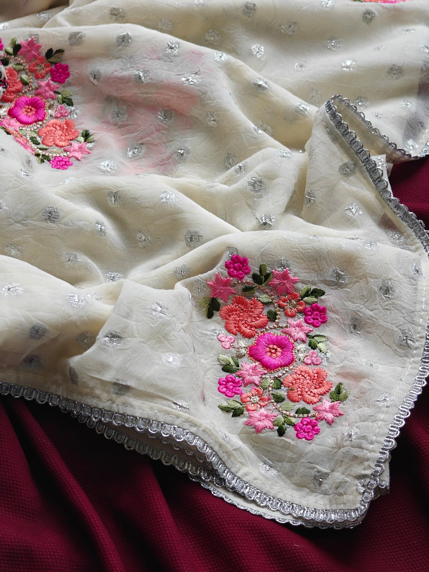 Chiffon floral saree 1001