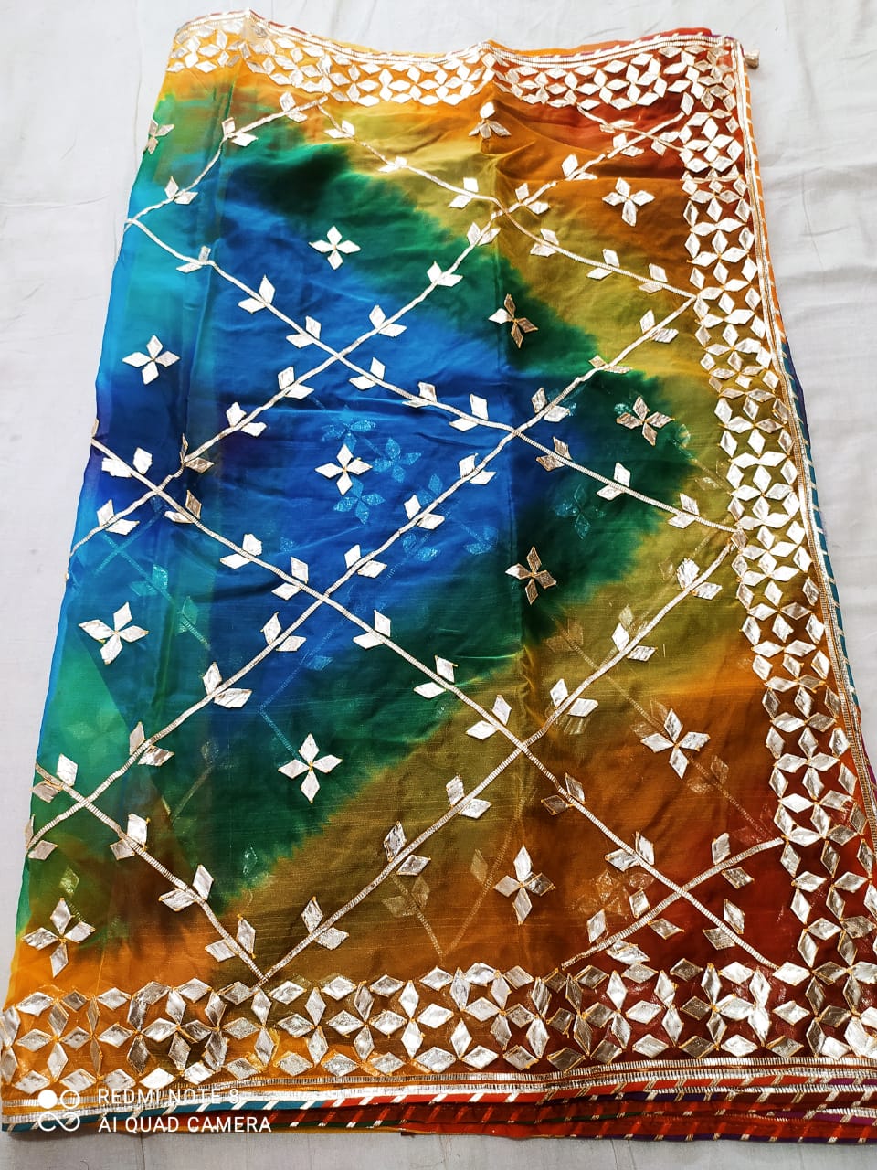 Pure Organza With Beautiful Gota Patti Work Handmade Saree Mhs Nr Saree