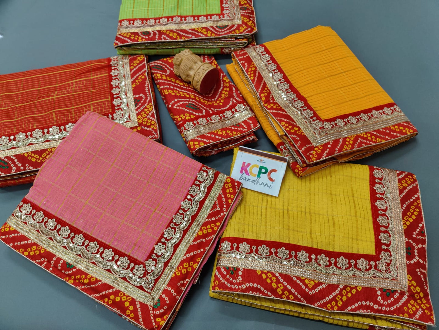 Tissue Cotton Kota Doria Ghatchola Checks Bandhani Pooja Special Saree