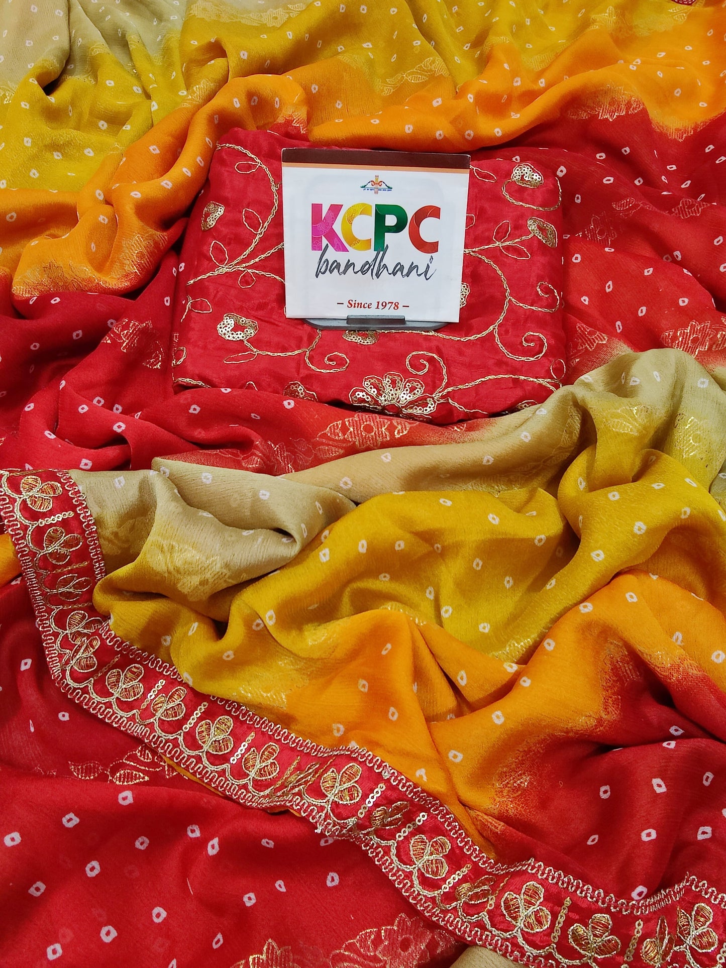 New Bandhani Summer special Chiffon Saree,SRD