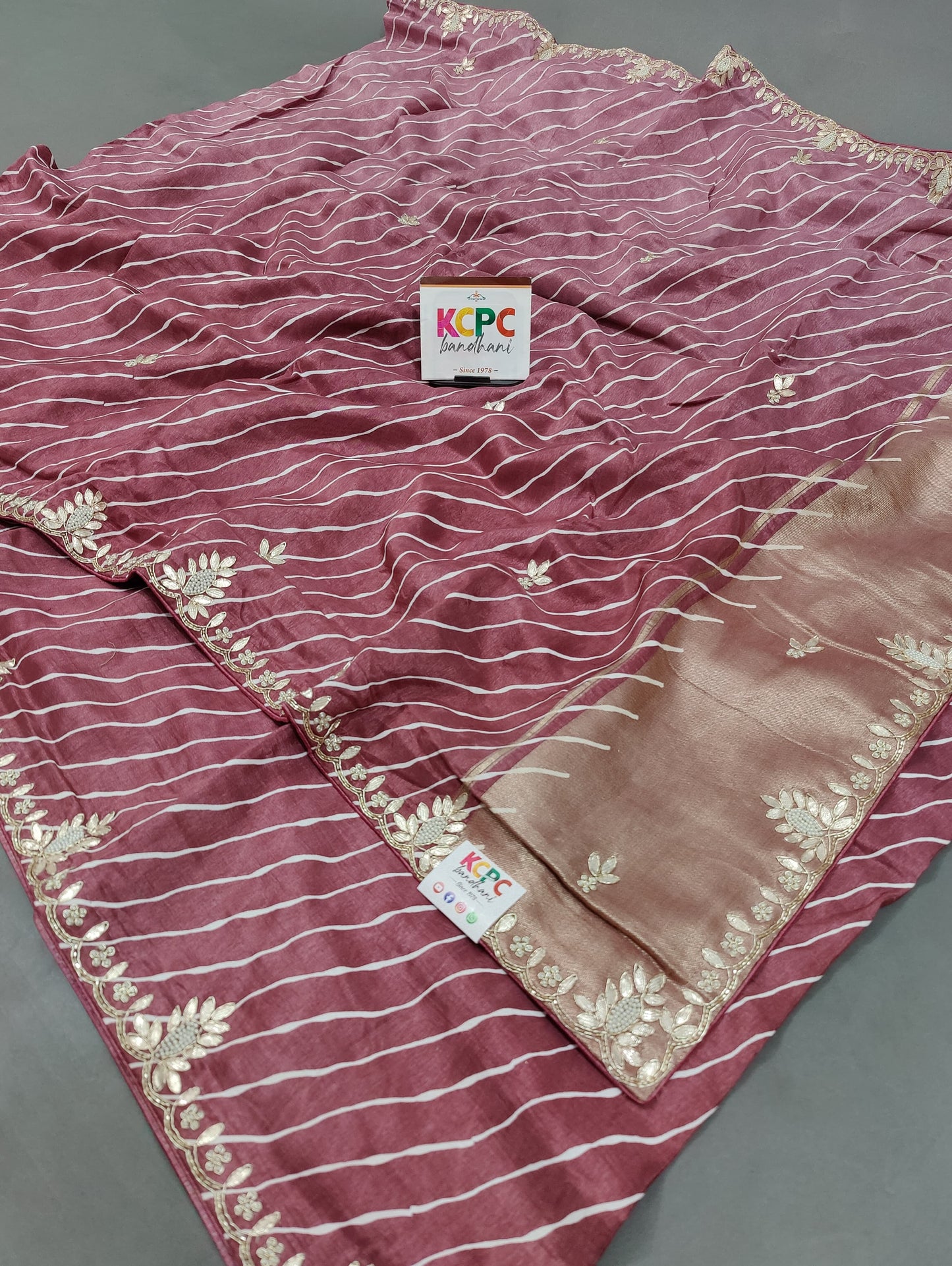 New Dola Silk Gotapatti Jaipuri Handwork Saree with Blouse amt