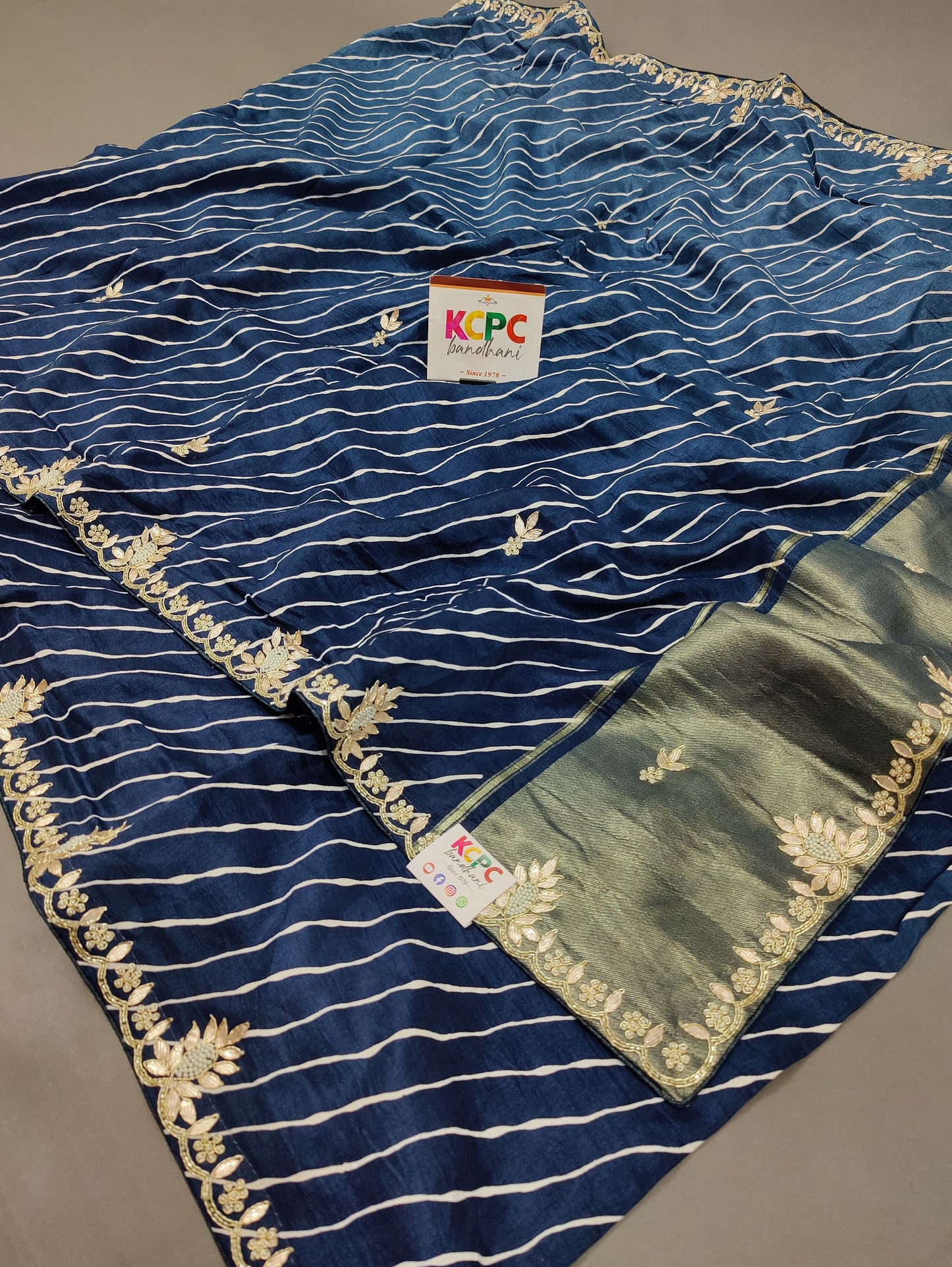 New Dola Silk Gotapatti Jaipuri Handwork Saree with Blouse amt
