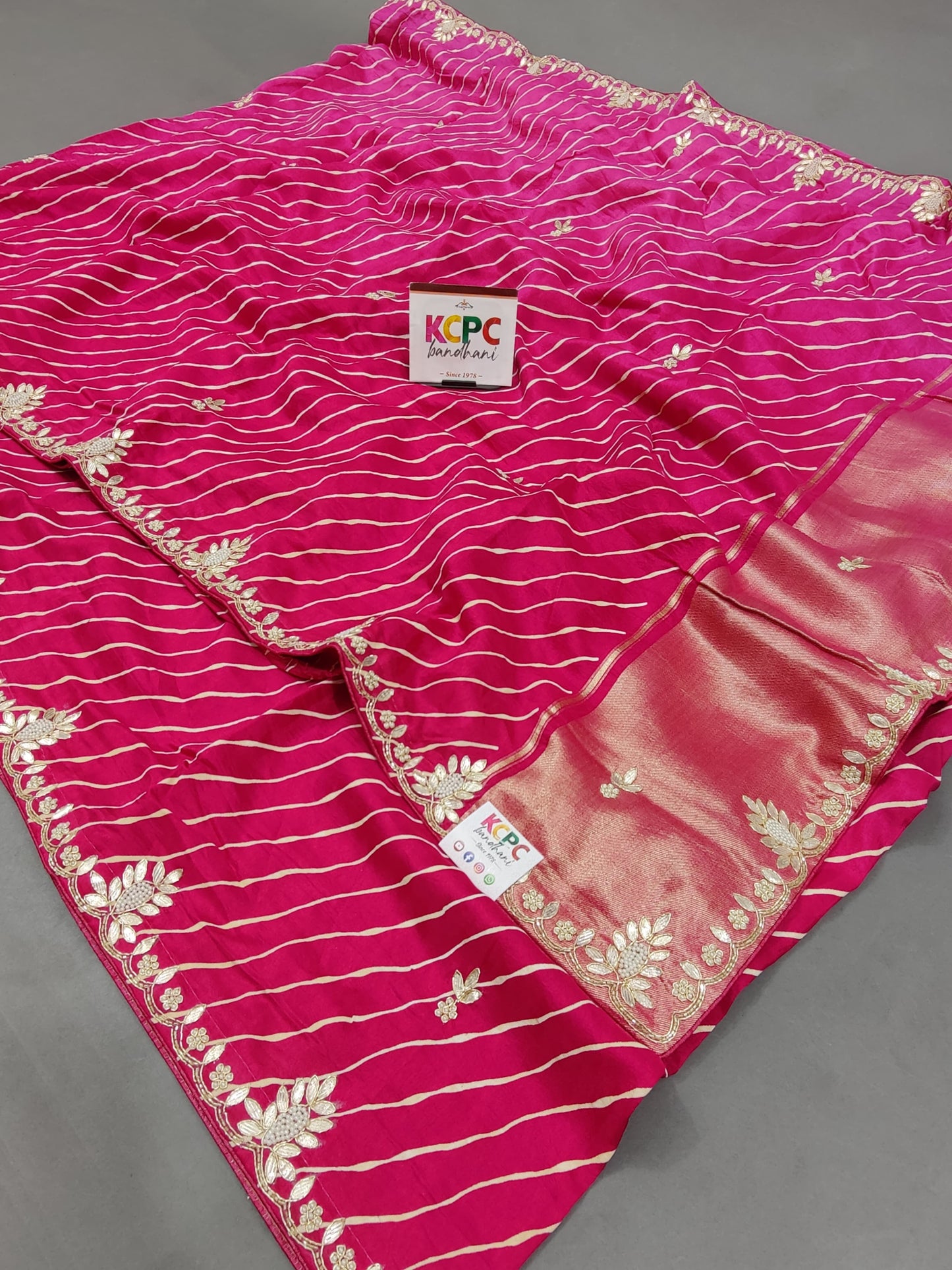 New Dola Silk Gotapatti Jaipuri Handwork Saree with Blouse amt