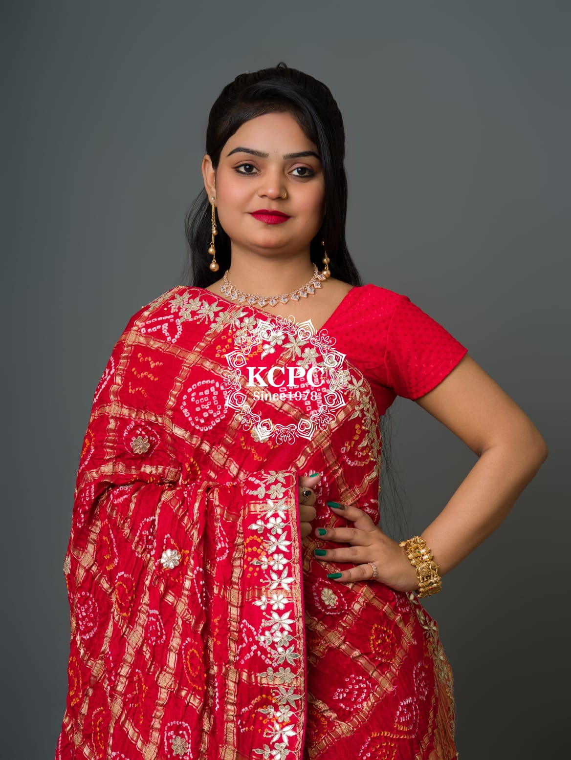 Pure gajji silk lehenga with pure gajji silk dupptta with gorgeous gotapatti work rgc
