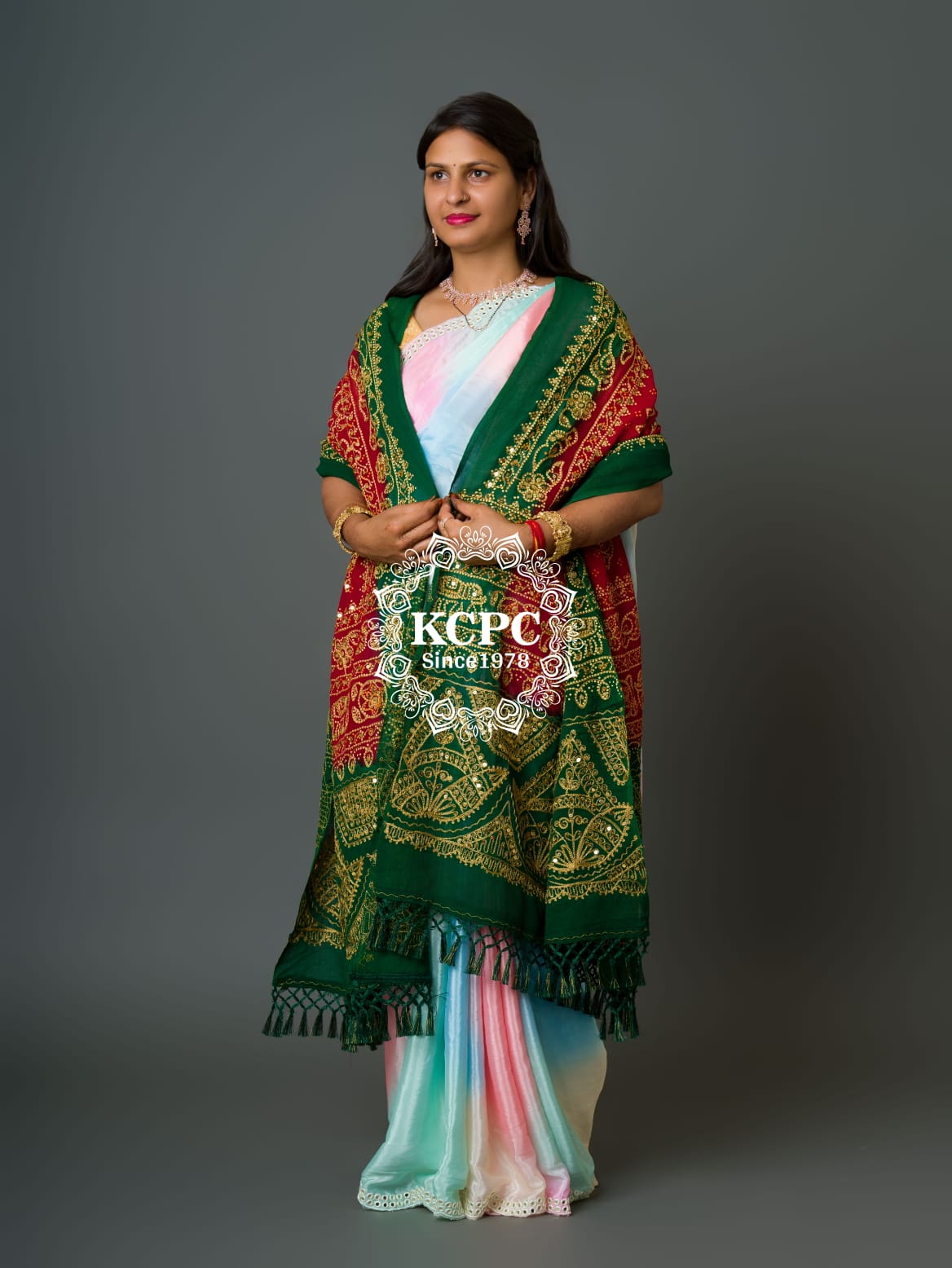 Latest Georgette Rajasthani Traditional Aara Tari handwork Dupatta