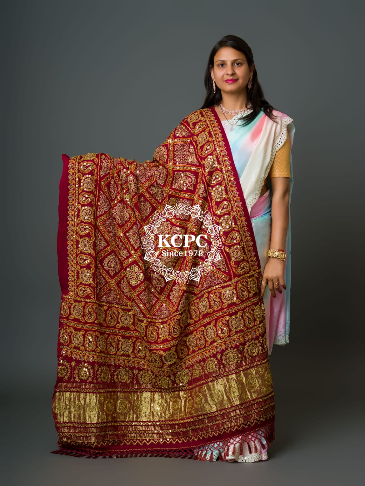 New Designer Vintage Georgette Gotapatti Aaratari Work Party Wear Dupatta