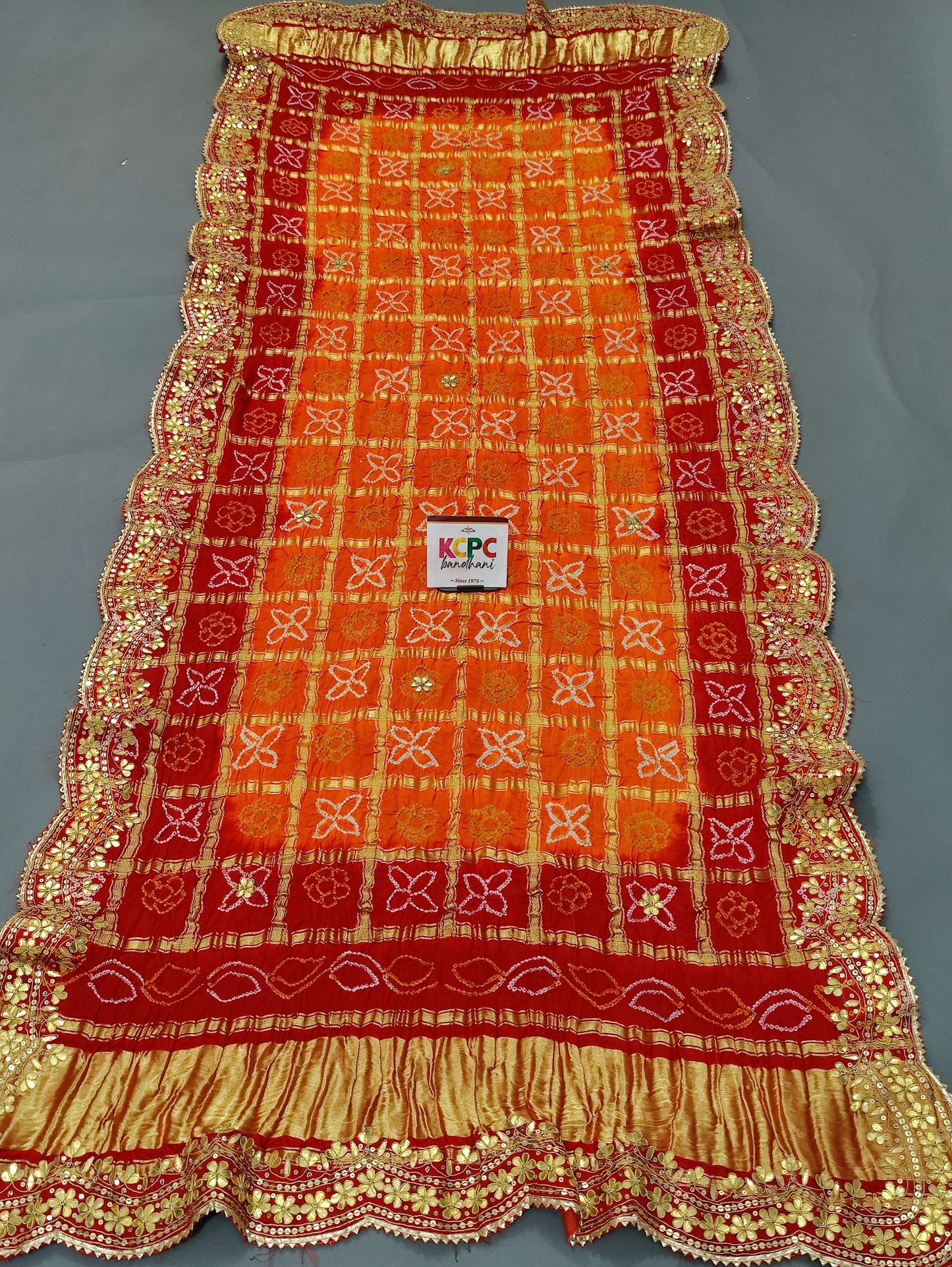 Latest New Launch Pure Gaji silk Gotapatti work Dupatta, KCPC, Amt