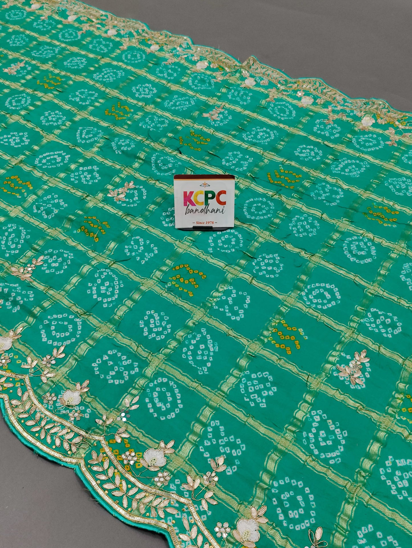 Latest New Launch Pure Gaji silk Gotapatti work Dupatta, KCPC, Amt