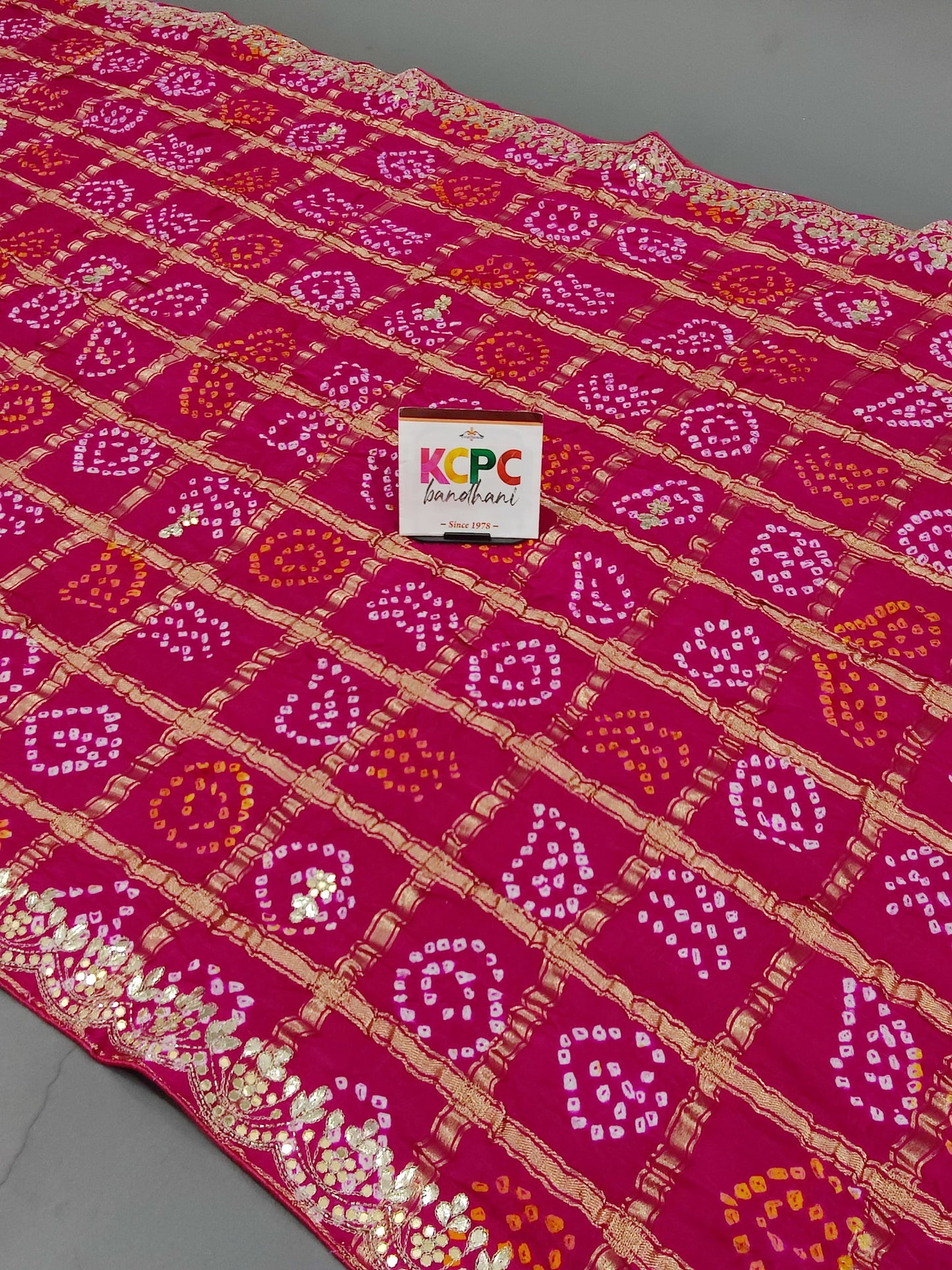 Latest New Pure Gaji silk hand gotapatti work Dupatta, KCPC, RG