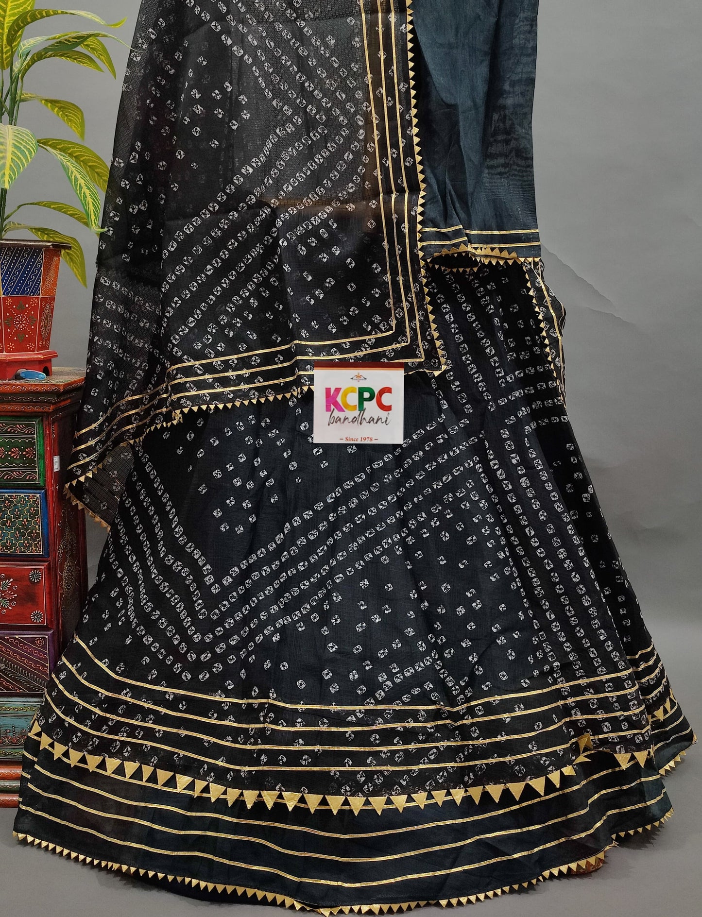 Latest Jaipur chunri style kota doriya gota pathi lehengas, NR, kml