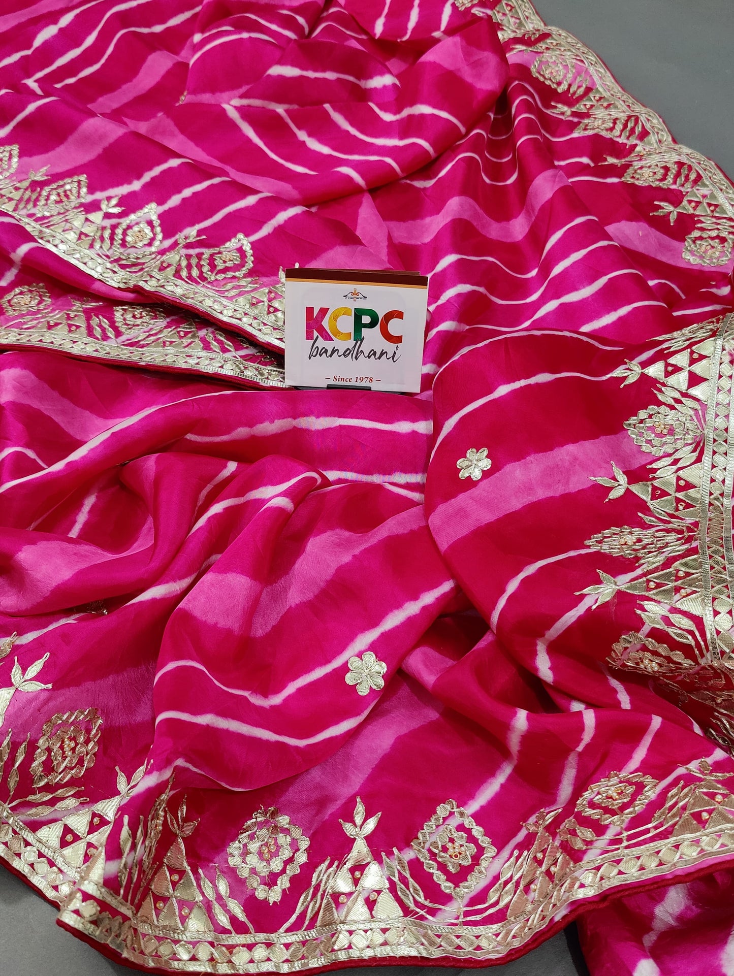 KcPc Latest News launch pure Tussar Chinon gotapatti saree with blouse,RGC