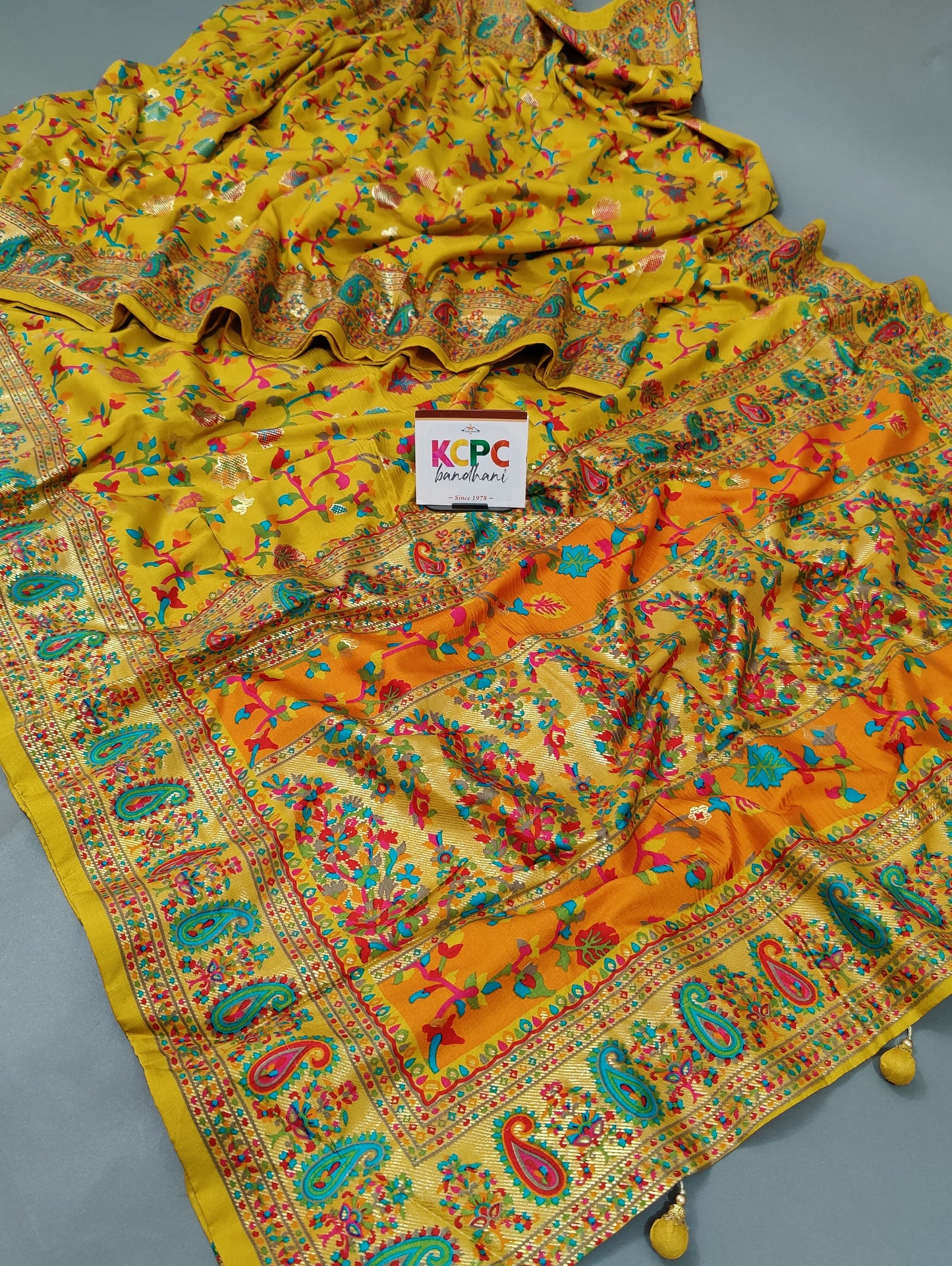 KcPc Latest handpicked pashmina cotton silk Saree With Blouse, SRD