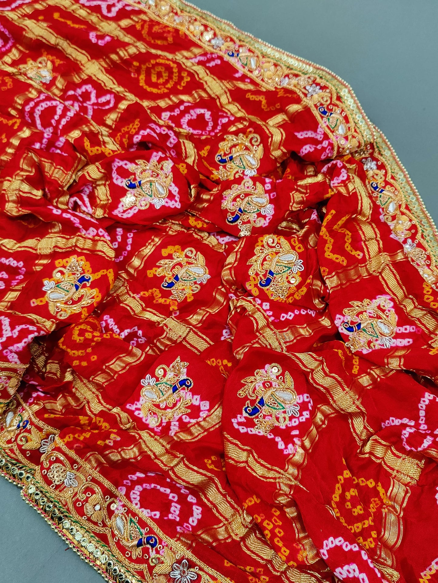 Latest New Launch Pure Gaji silk Zaridozi work Dupatta, KCPC