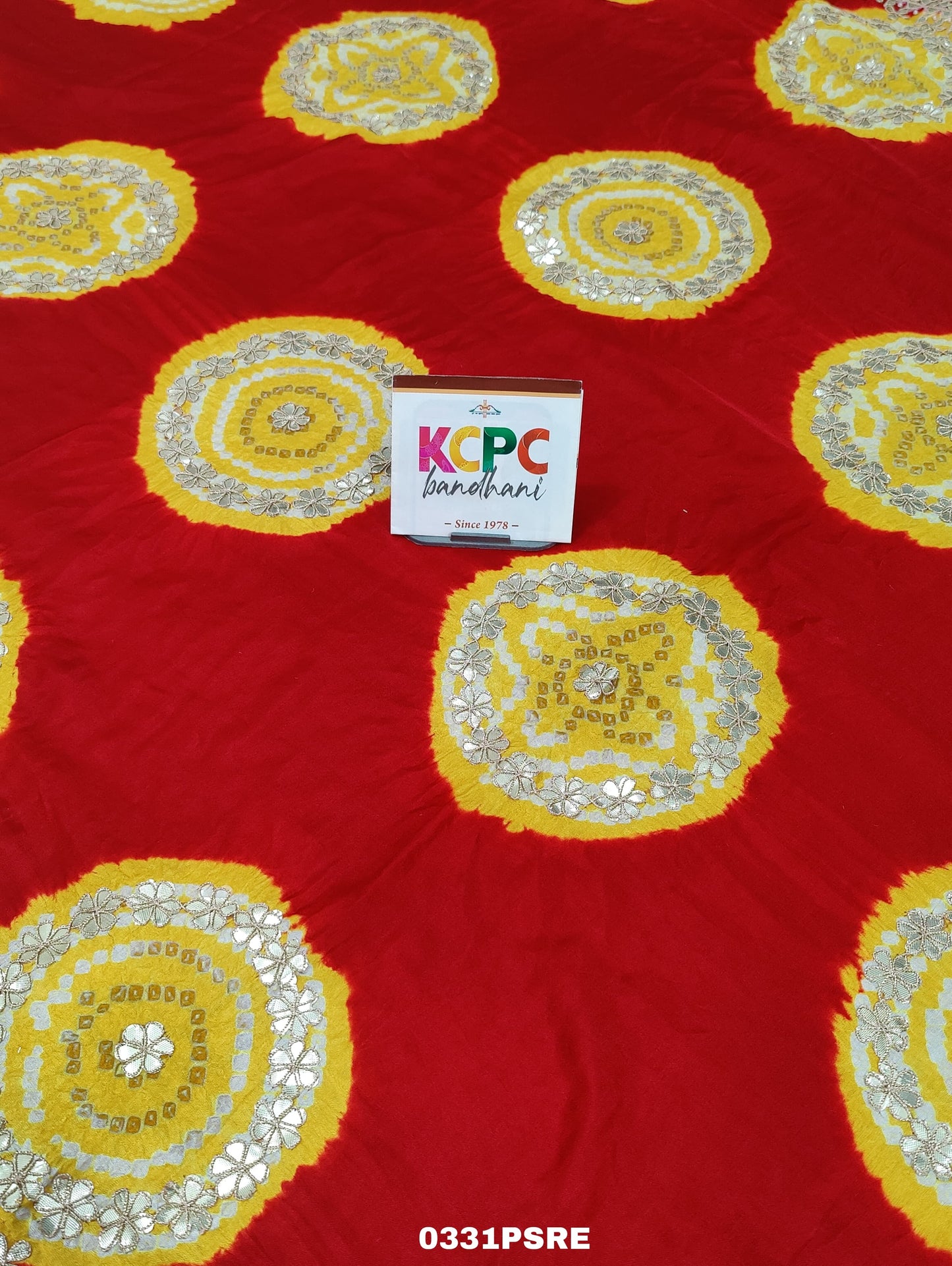 Latest New Pure Gaji Silk Handmade Bandhej Gotapatti Laddu Bandhej Saree with blouse