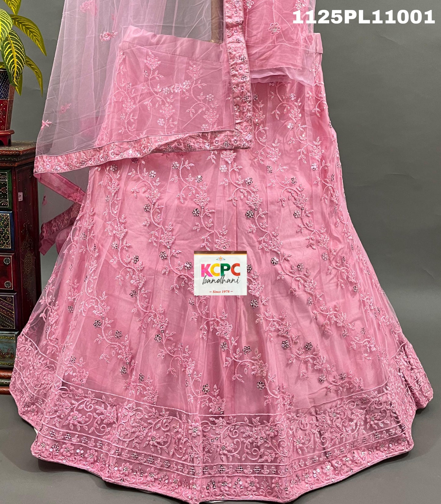 KCPC New Net Sequences Embroidery Lehenga Set
