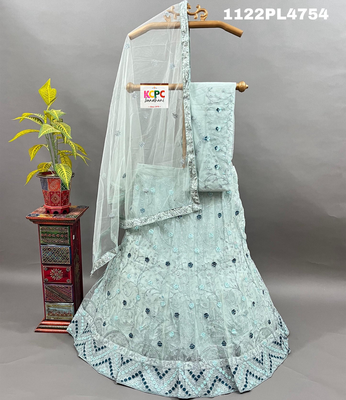 KCPC New Net Sequences embroidery Lehenga set