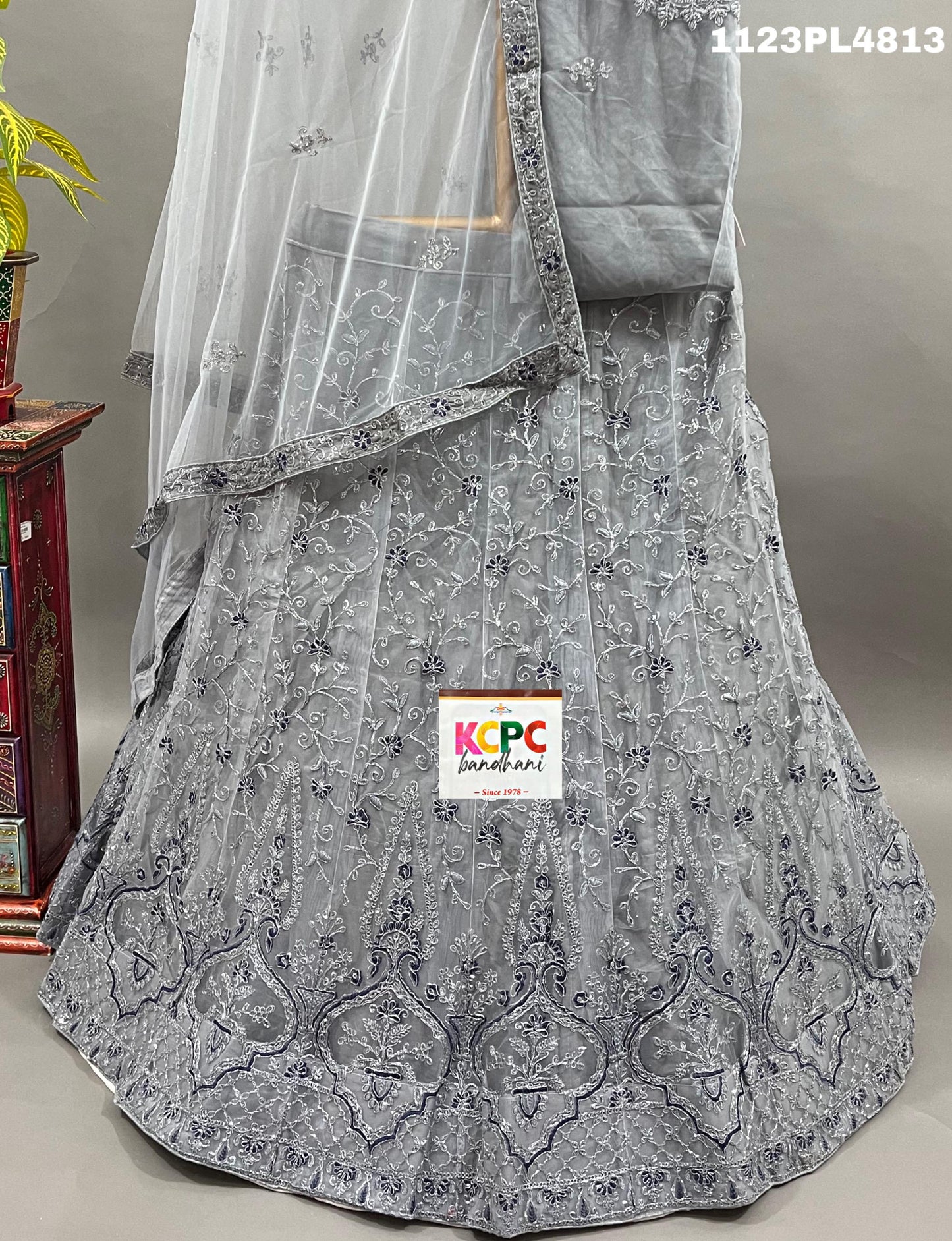 KCPC New Net Sequences embroidery Lehenga set