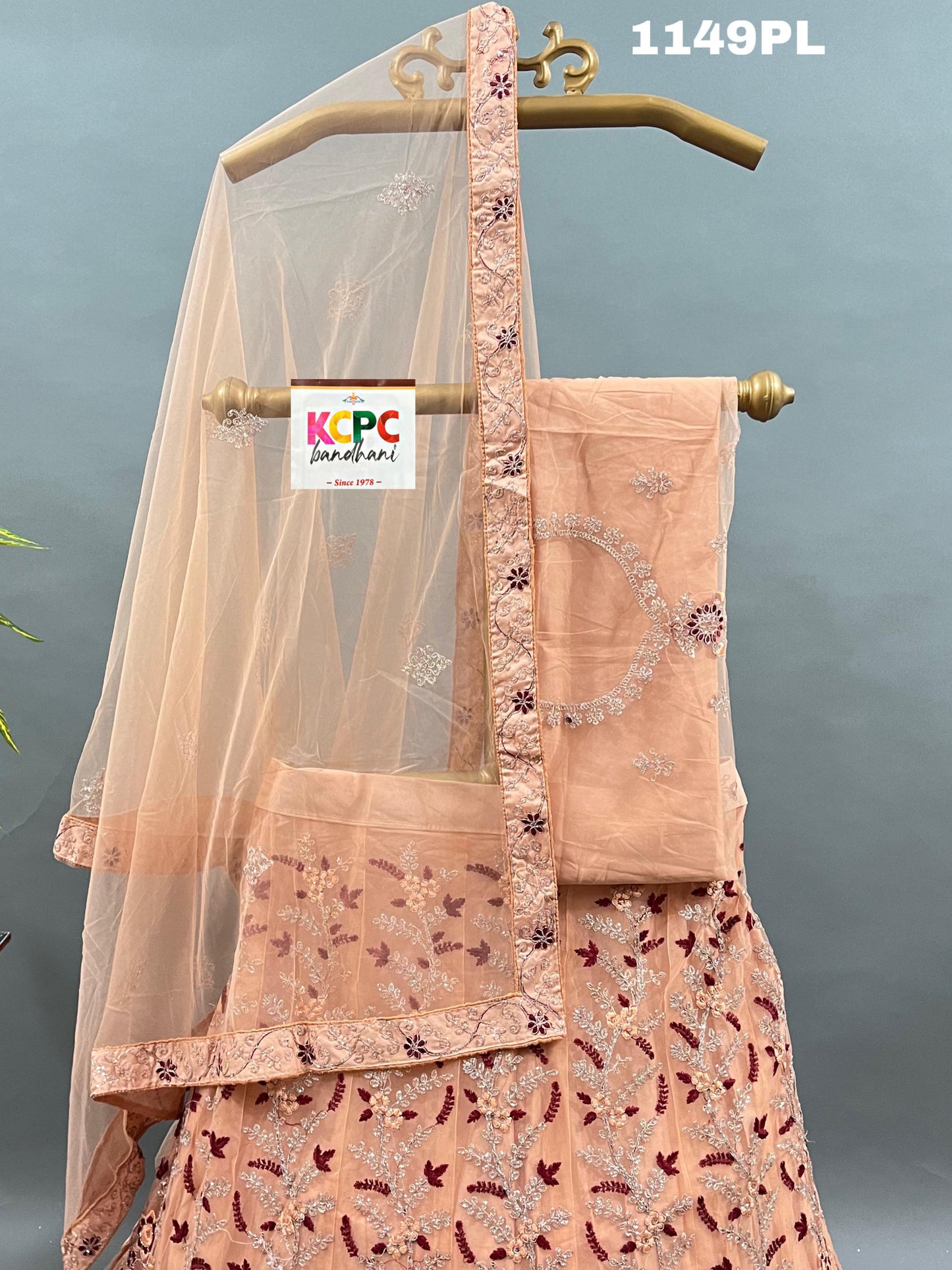 KCPC New Net Sequences embroidery Lehenga set