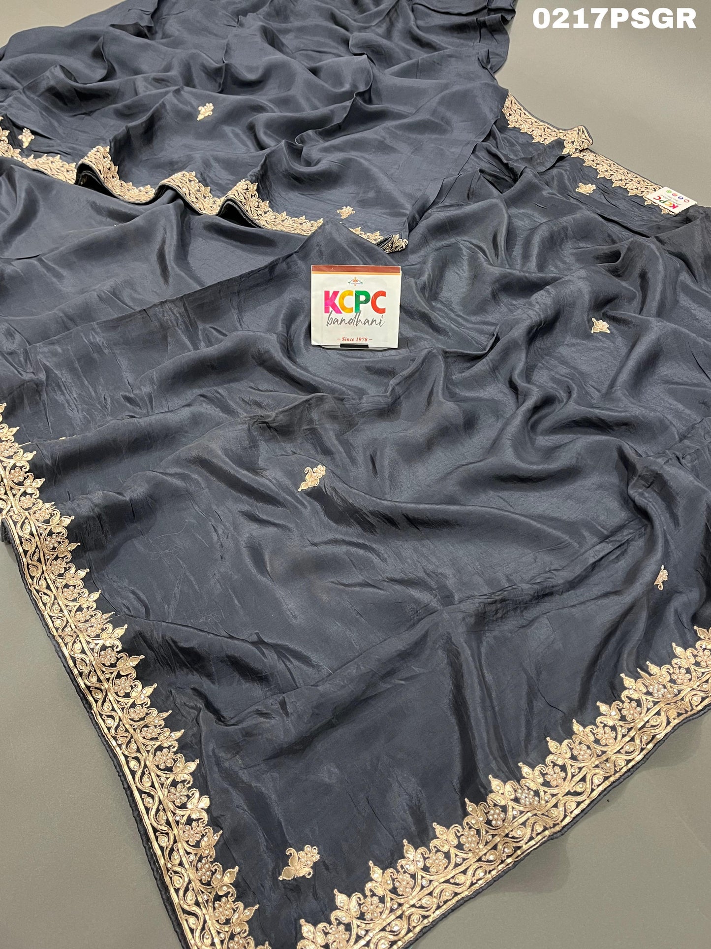 KCPC New Ho Silk Gottapatti Work saree With Blouse