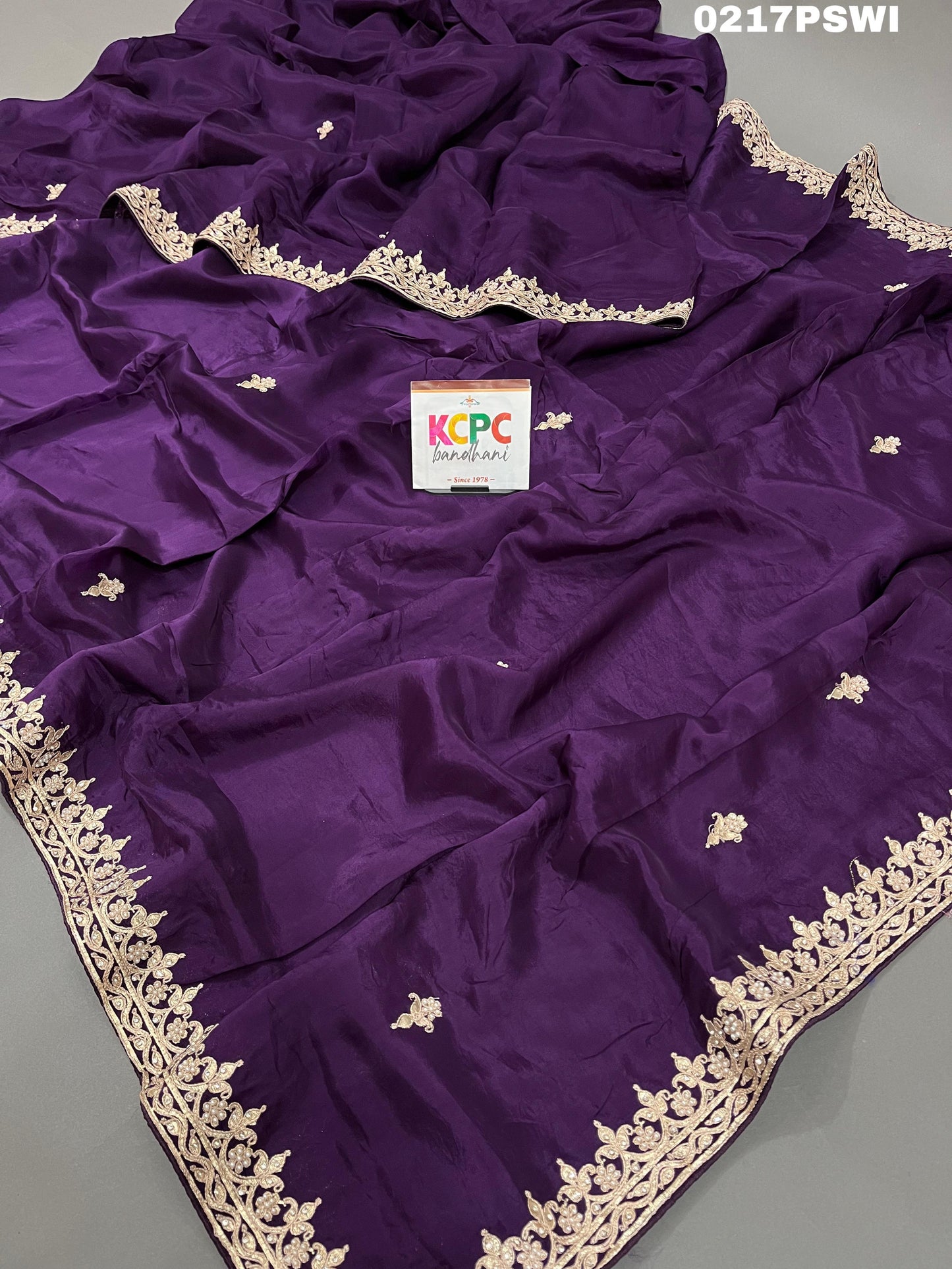 KCPC New Ho Silk Gottapatti Work saree With Blouse