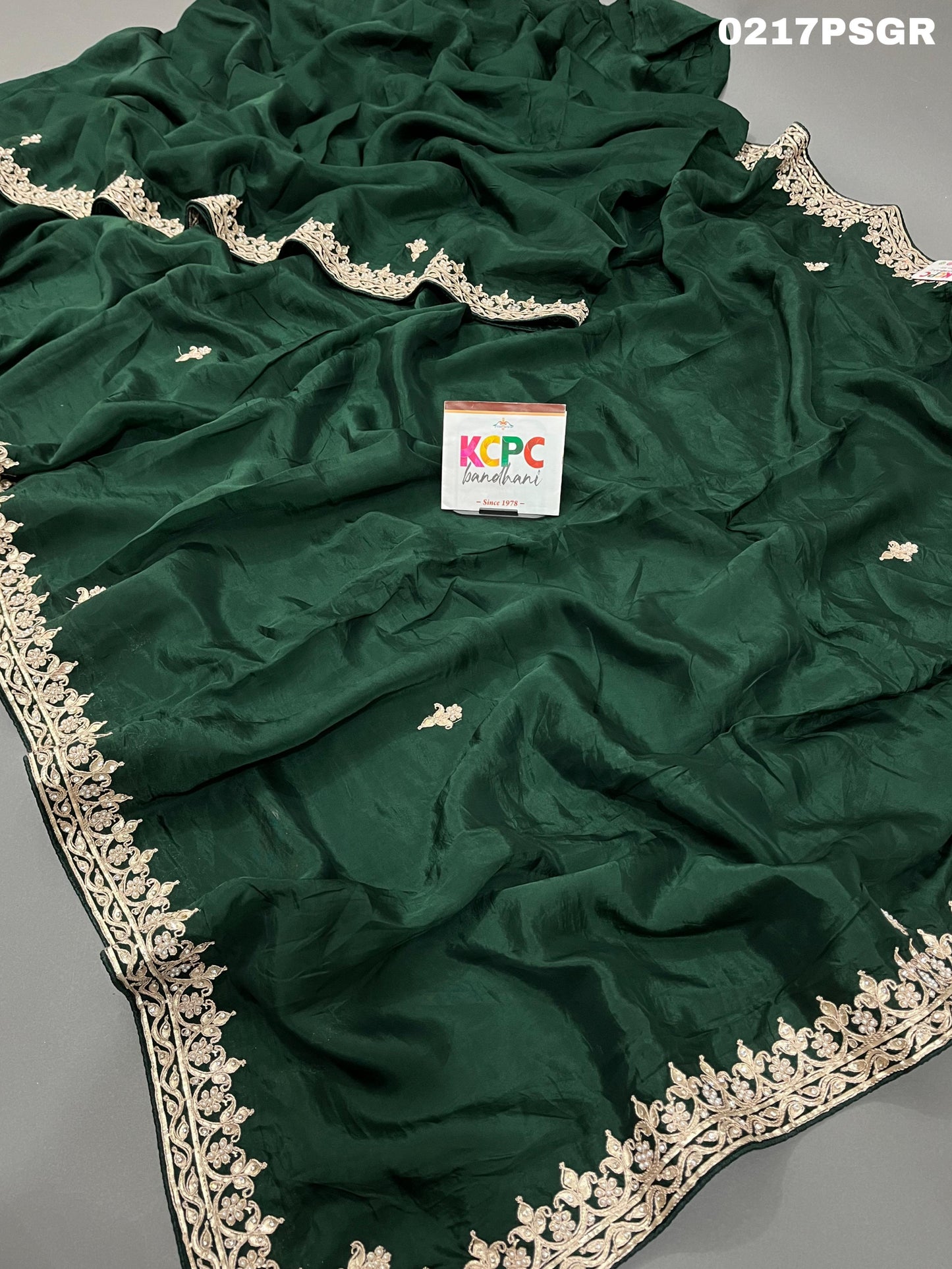 KCPC New Ho Silk Gottapatti Work saree With Blouse
