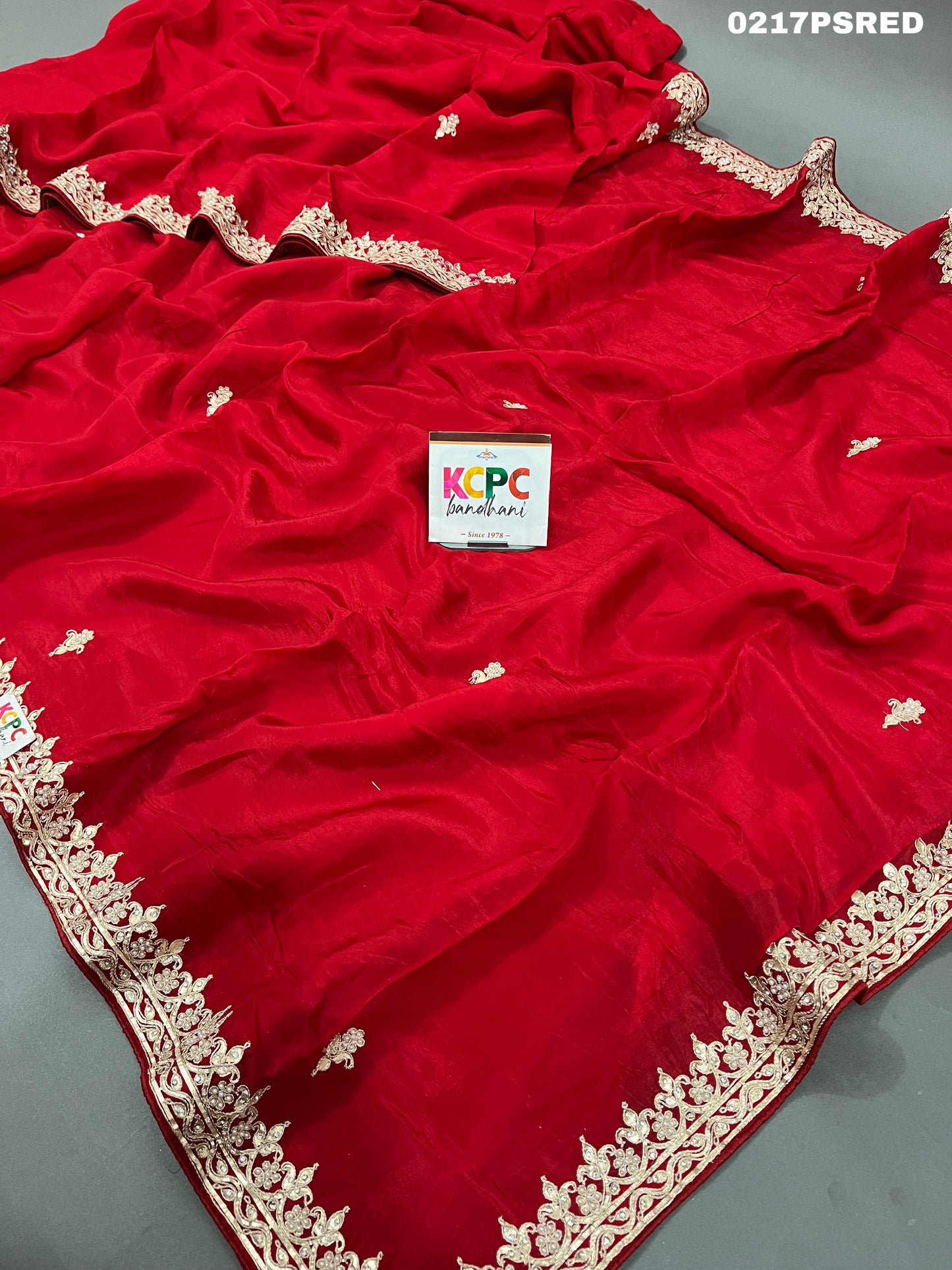 KCPC New Ho Silk Gottapatti Work saree With Blouse