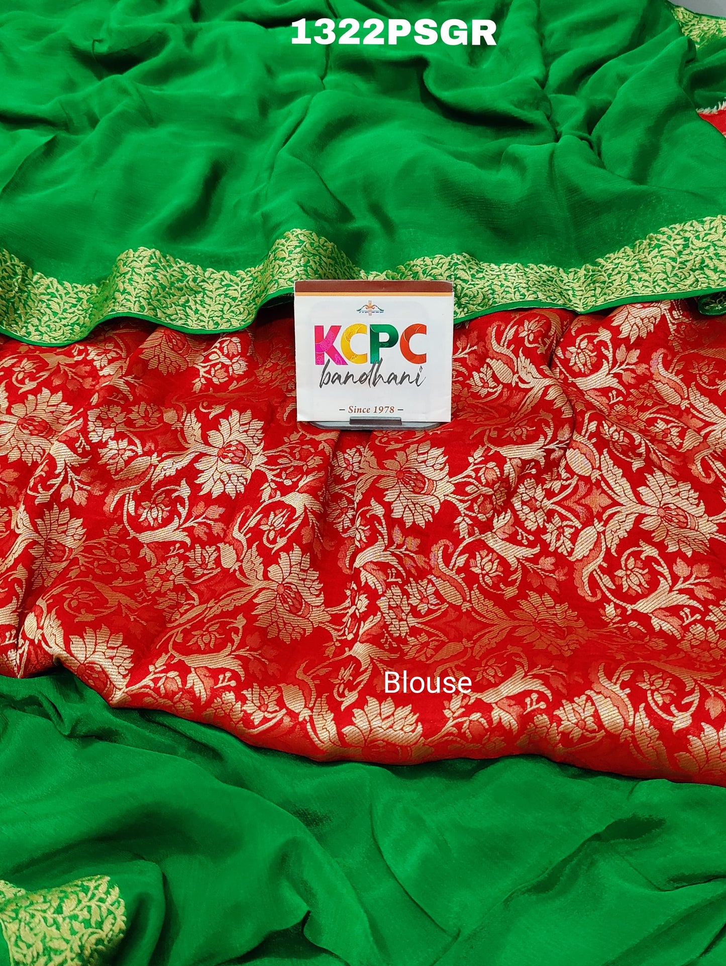 KcPc New arrival Pure Ojariya Chinon Beautiful Zari border Pallu saree,MAHA