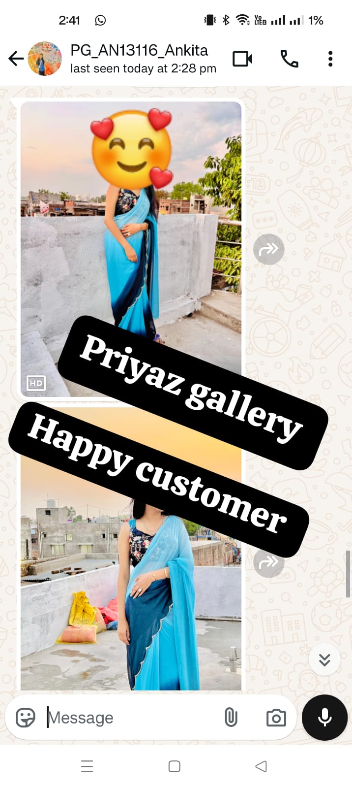 Shaded Soft Georgette Handwork