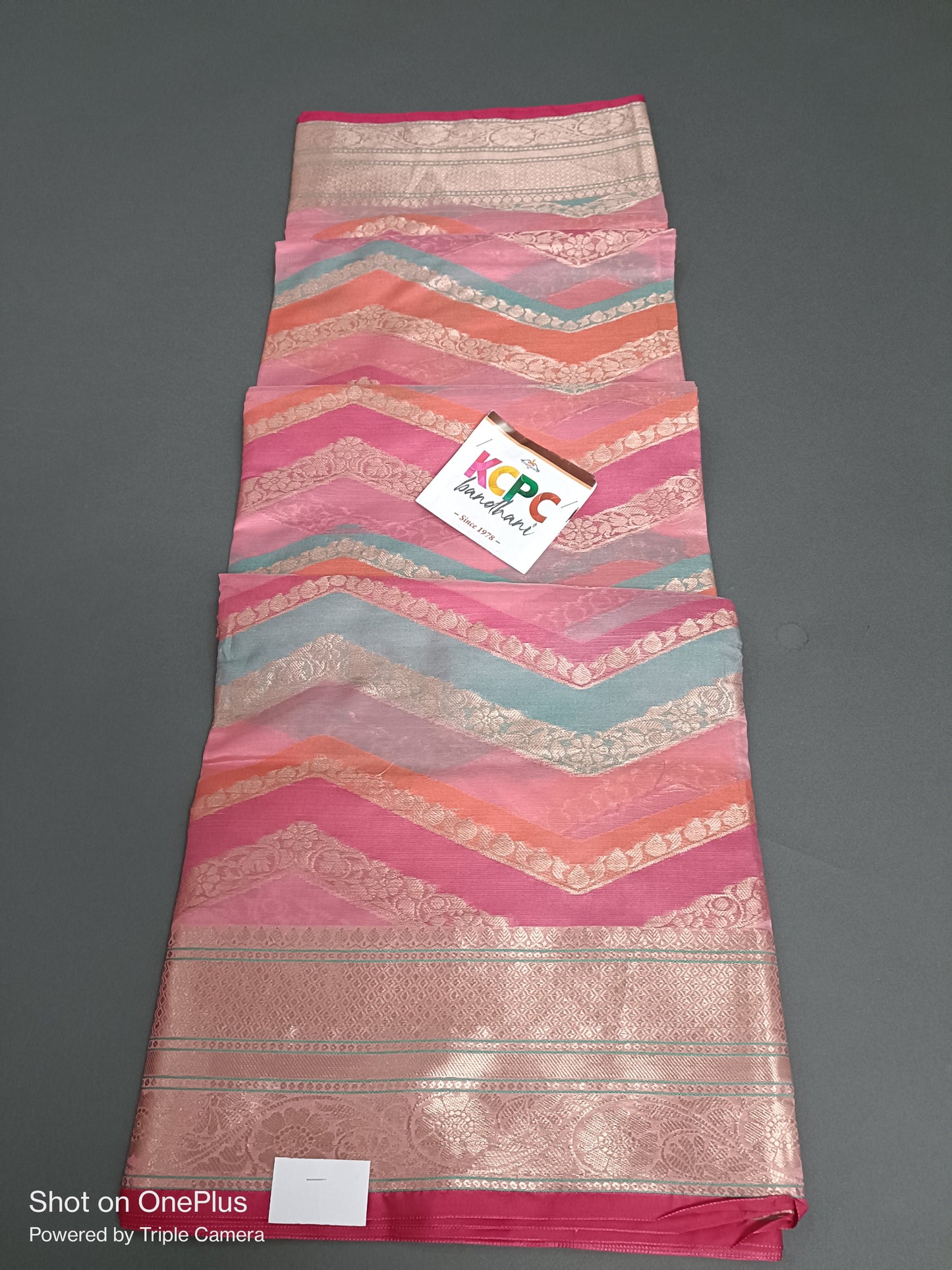 PURE Fabric Organza silk rich palu Broket brouse Rangcut , OR , RR
