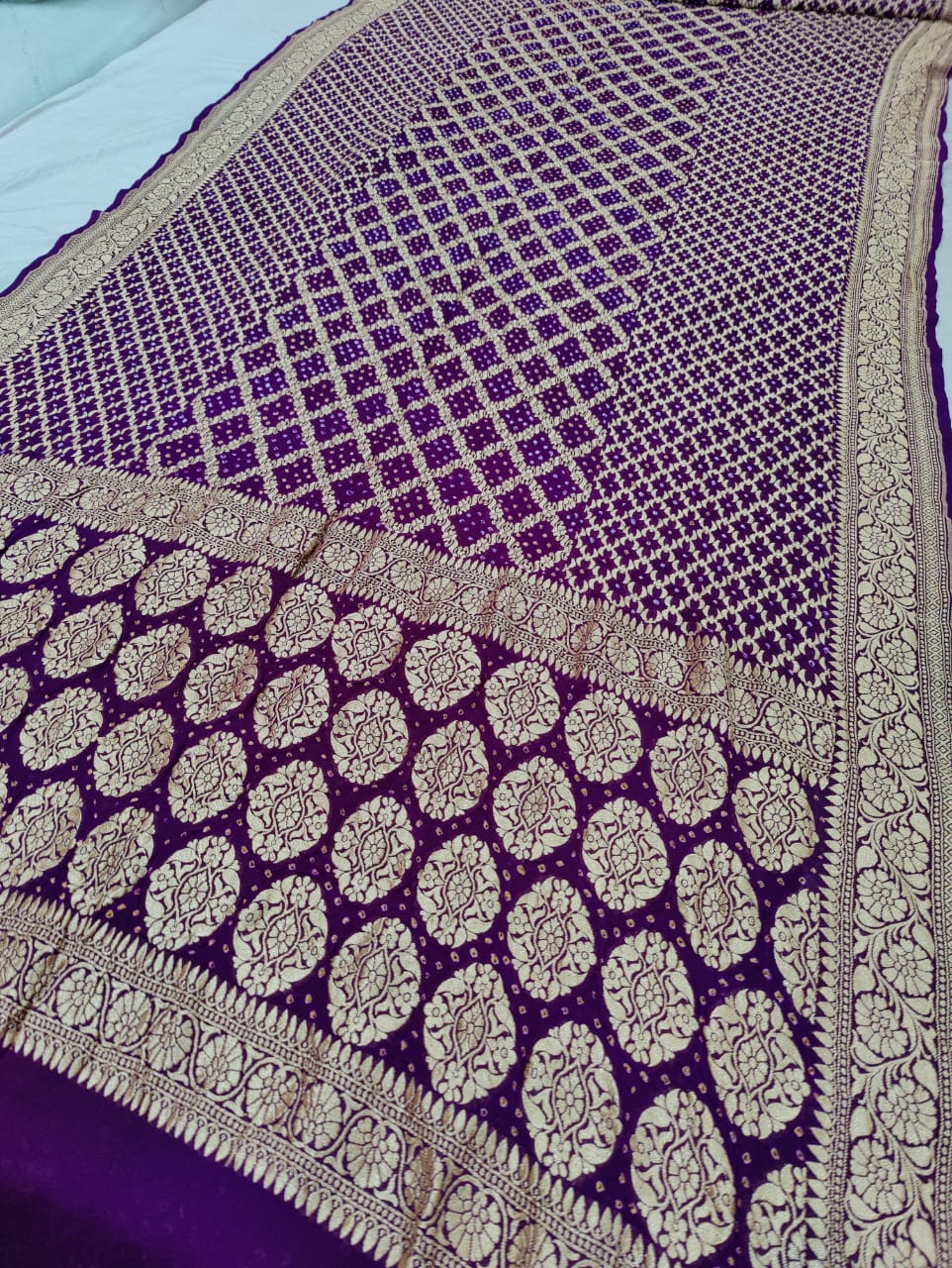 PURE BANARASI UPADA GEORGETTE RESHAM ZARI SAREE