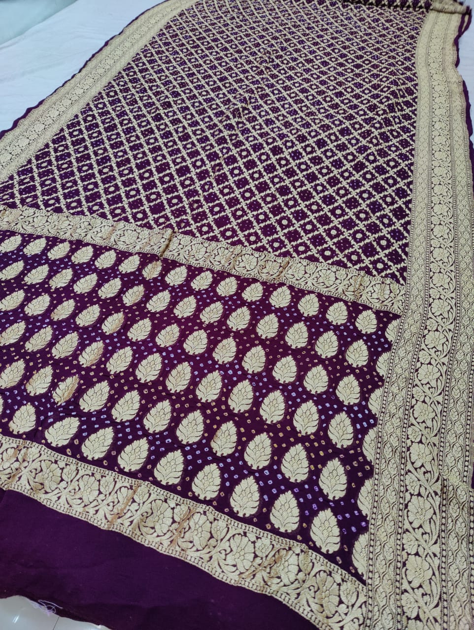 PURE BANARASI UPADA GEORGETTE RESHAM ZARI SAREE