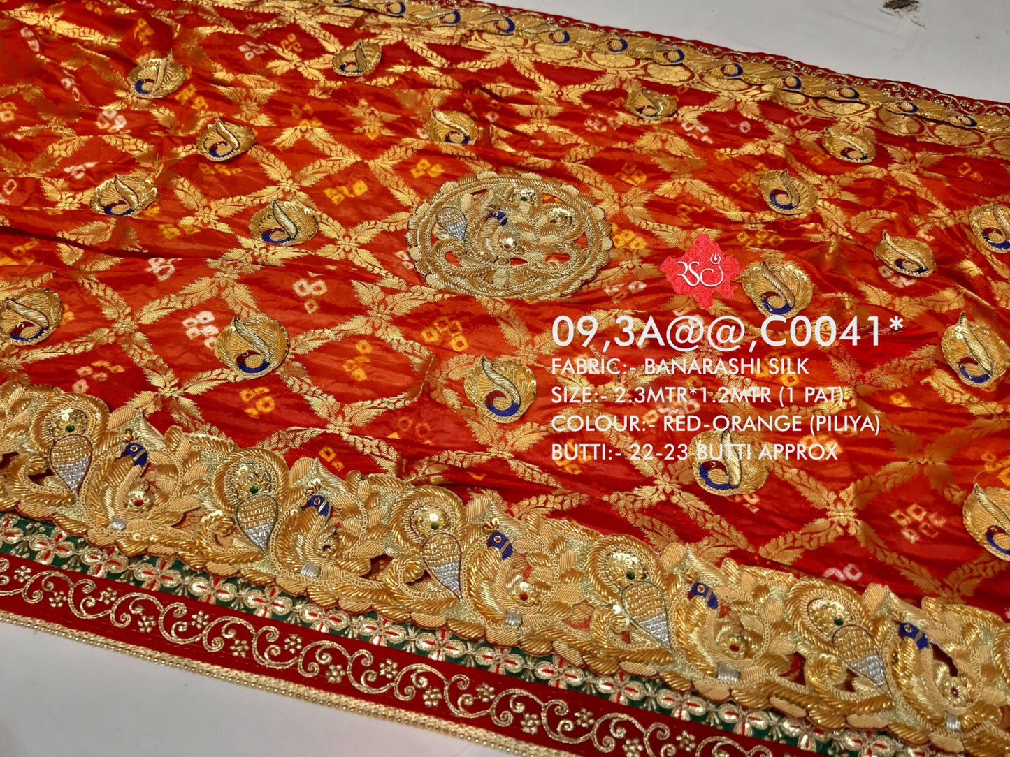 Banarasi Gharchola Heavy Belbuti Odhna Kcpc Nr Chunri Pila
