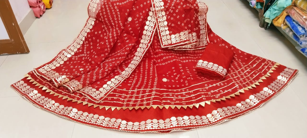 Pure Kota silk Lahenga with heavy gotta pati work blouse , KML , NR