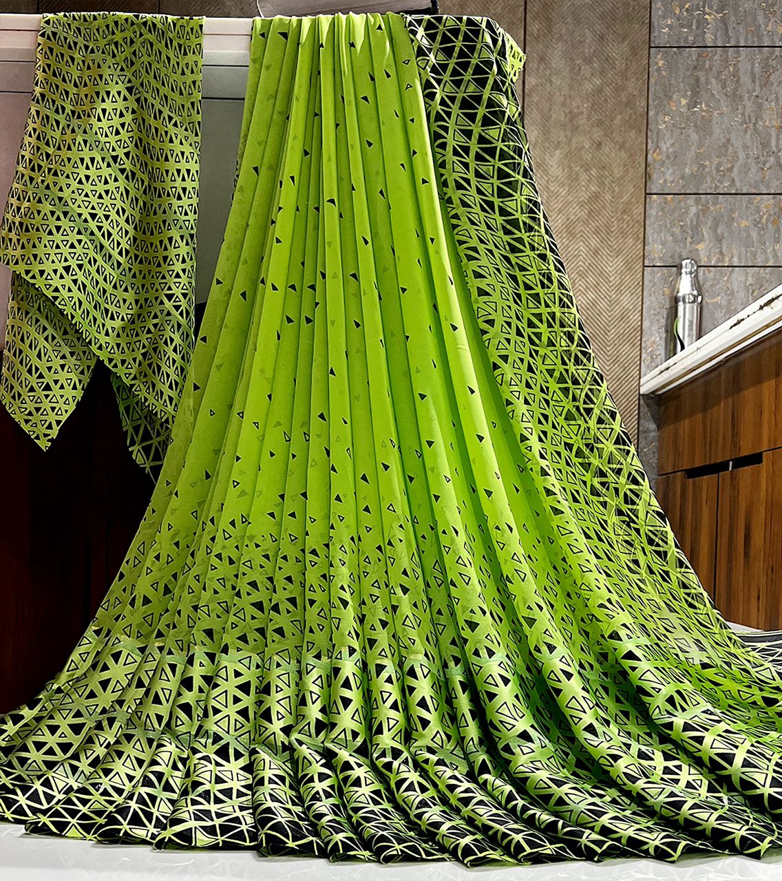 Sattin patta saree