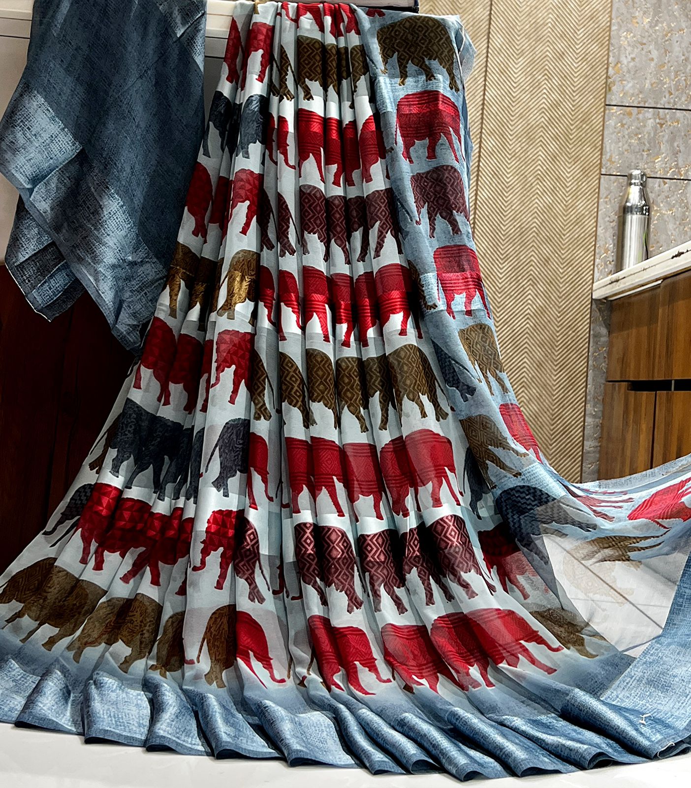 Sattin patta saree