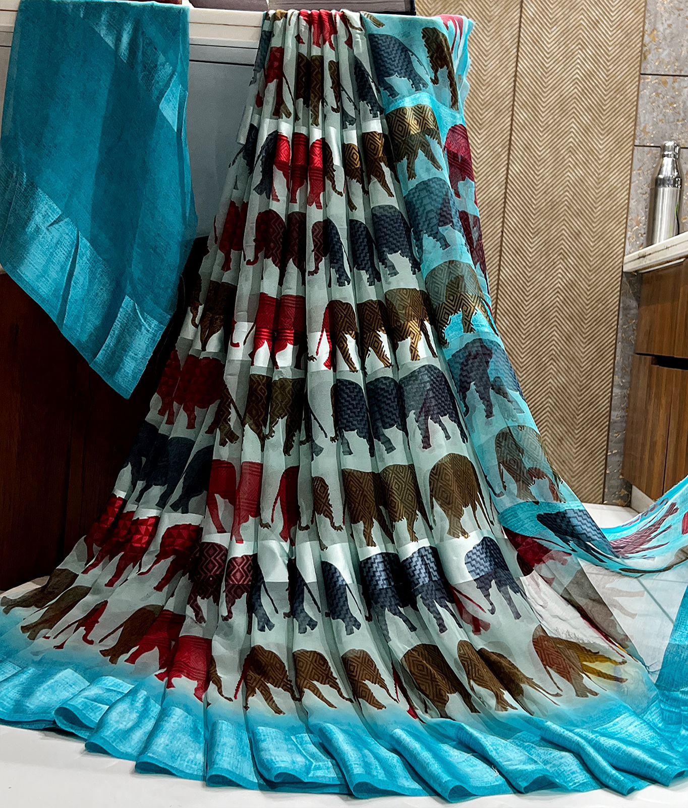 Sattin patta saree