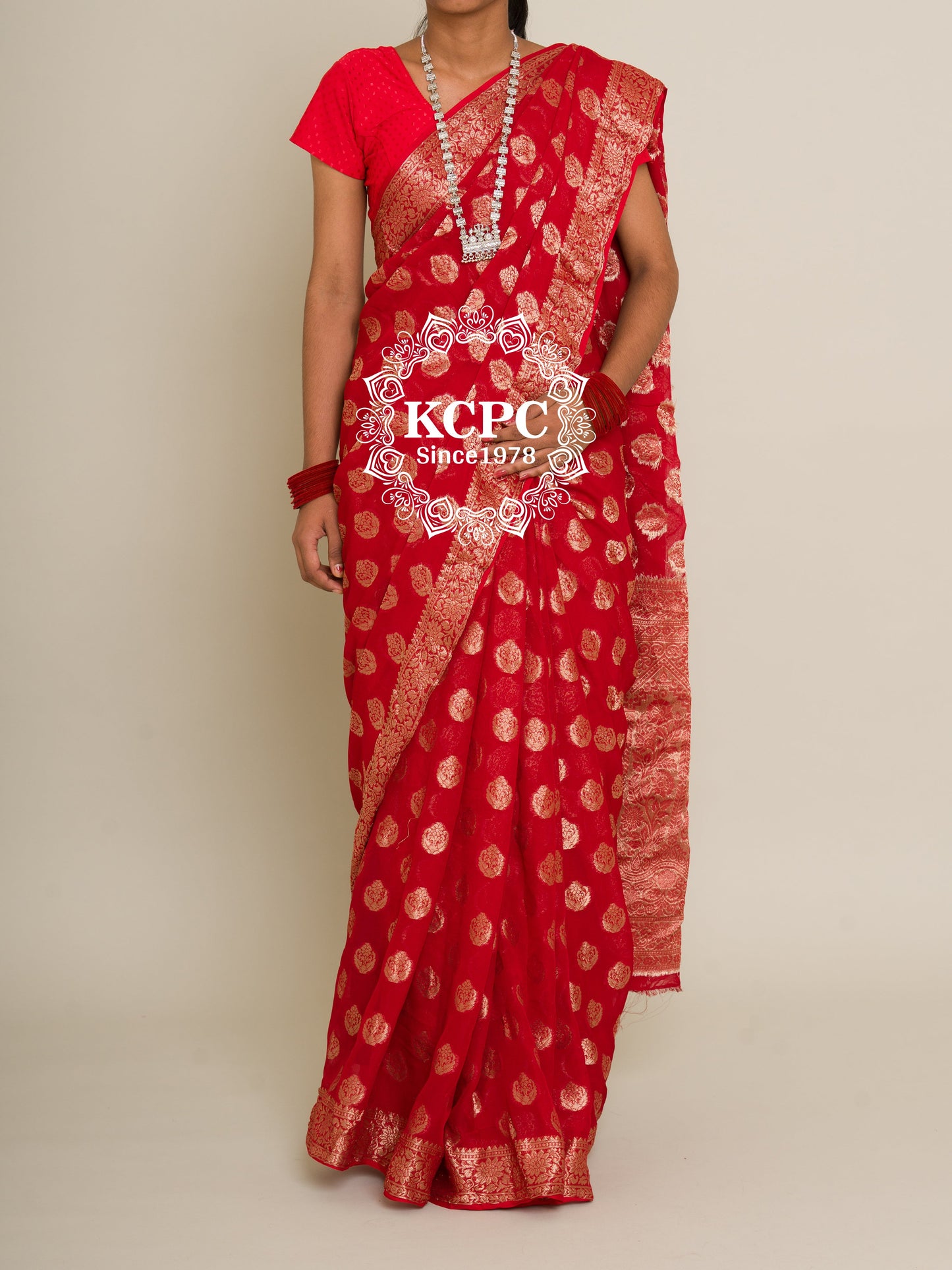 Pure Georgette Banarasi Zari Weaving Saree, Or , KCPC