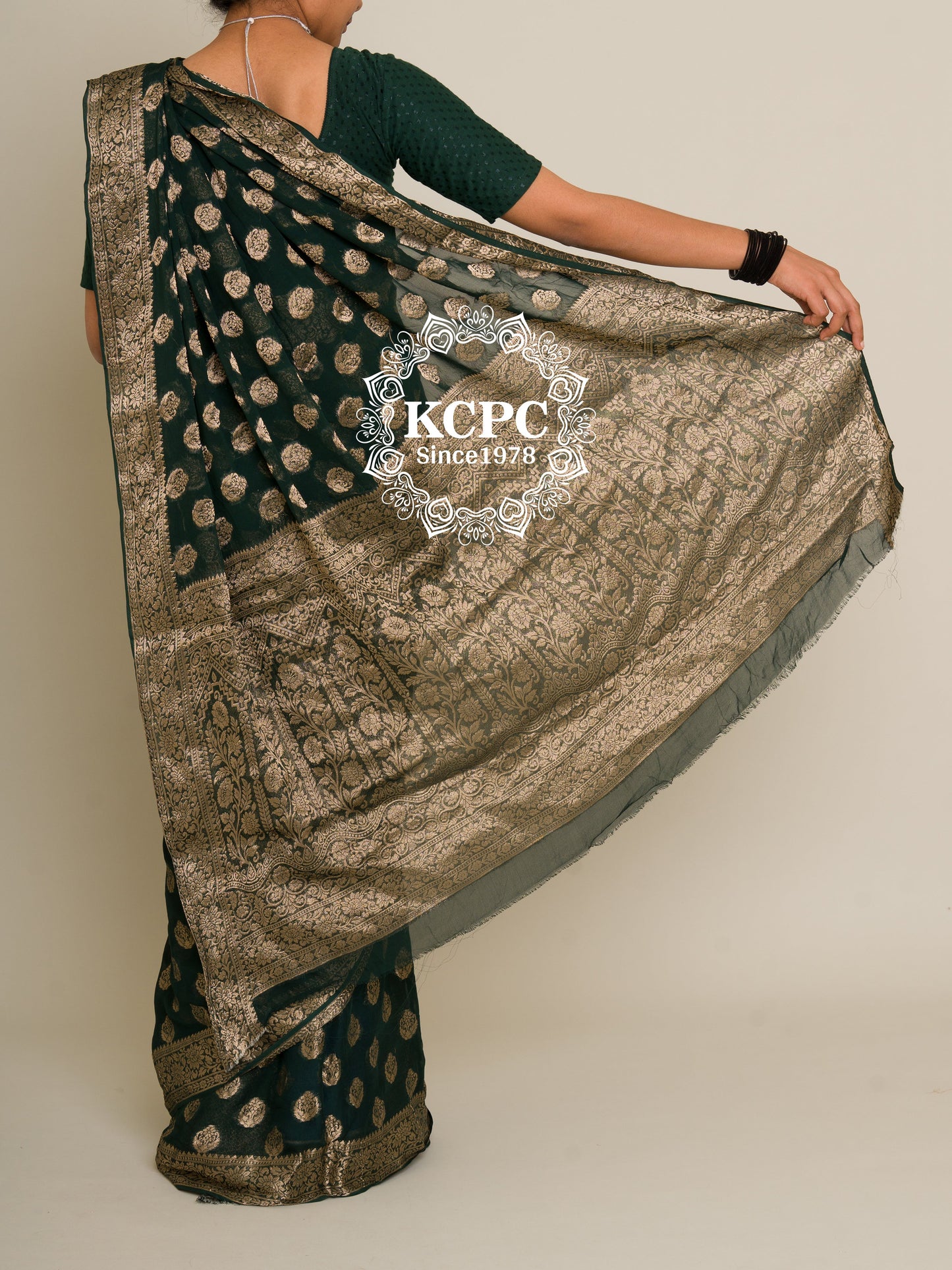 Pure Georgette Banarasi Zari Weaving Saree, Or , KCPC