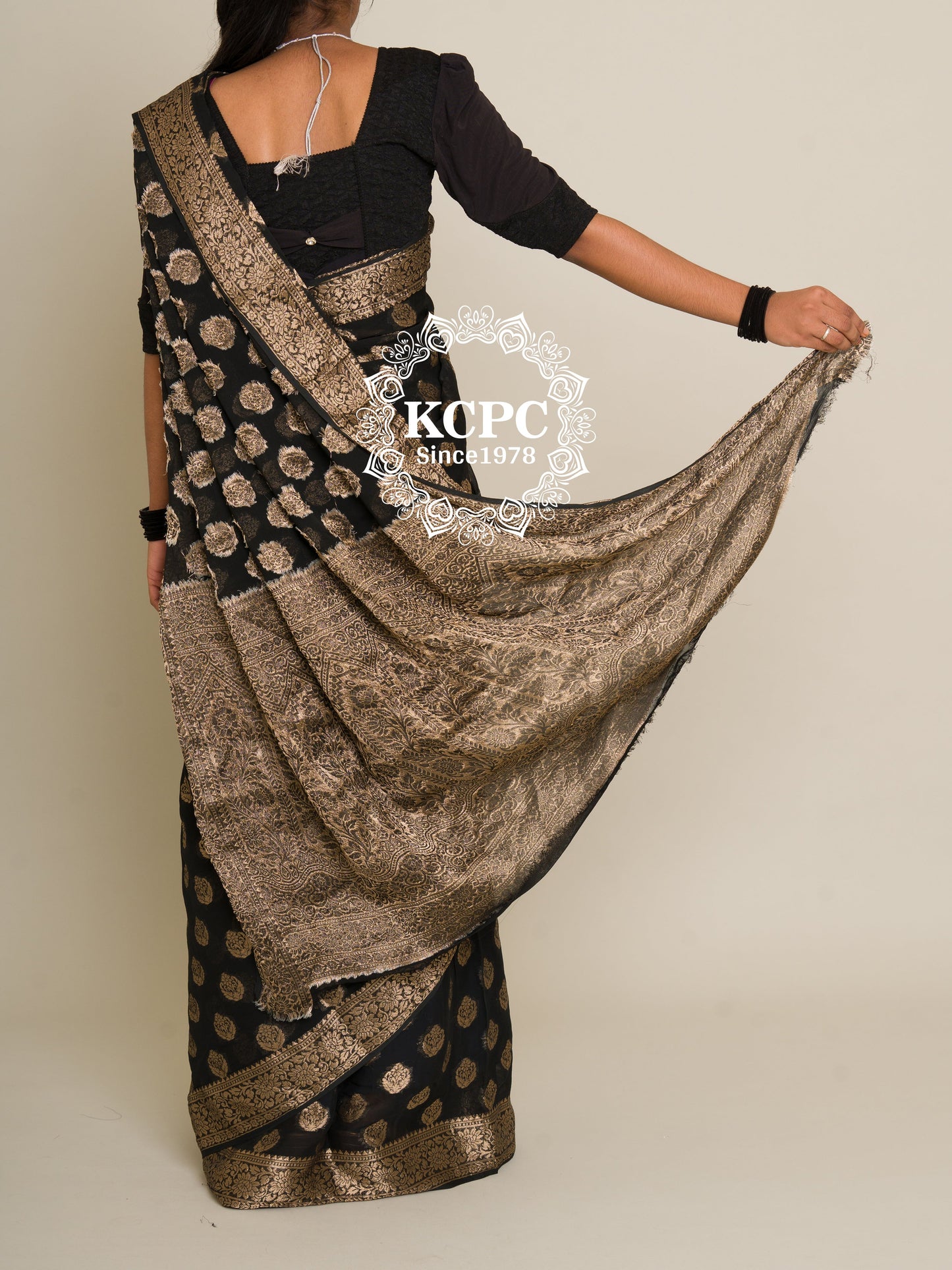 Pure Georgette Banarasi Zari Weaving Saree, Or , KCPC